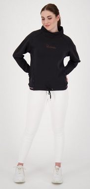 DEPROC Active Sweatshirt JETTE CS WOMEN Sweatshirt vorne etwas kürzer, Kordelzug am Bund