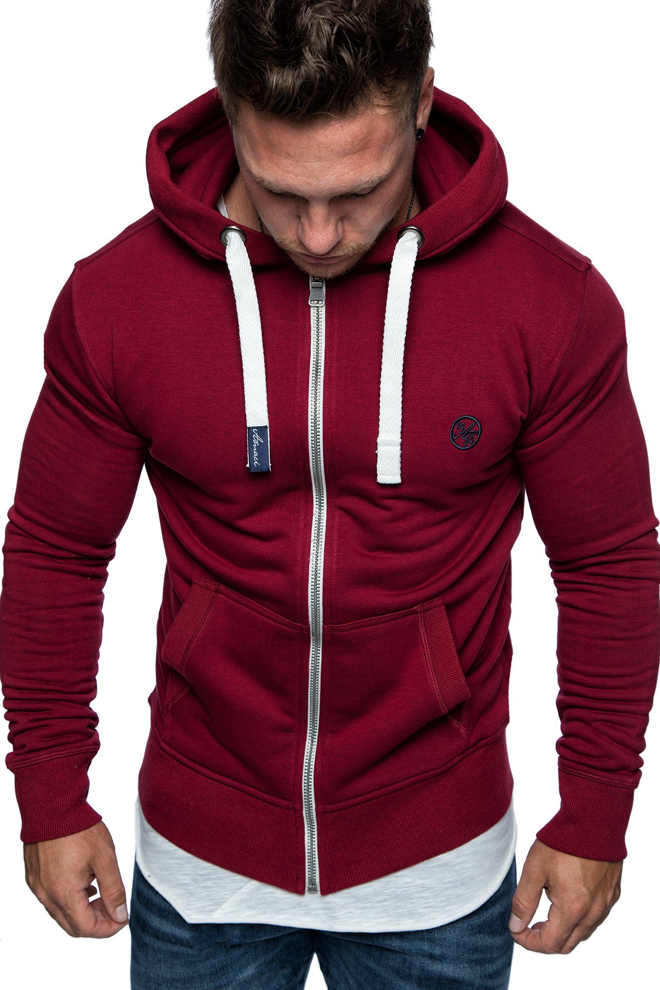 Amaci&Sons Kapuzenpullover TALLAHASSEE Herren Zipper Hoodie Herren Basic Kontrast Sweatjacke Pullover Hoodie Sweatshirt