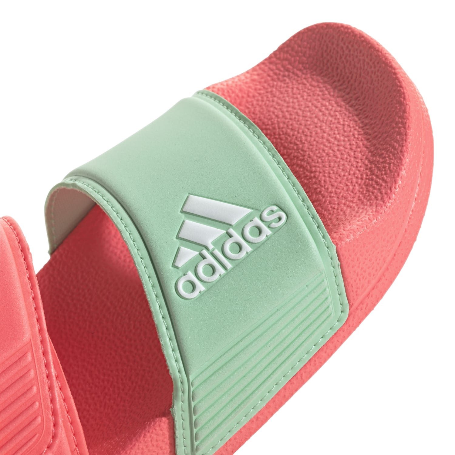 adidas Performance Adilette Sandale (Klettverschluss) acidrot Mädchen Badeschuh