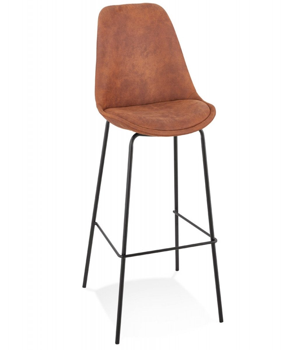 Barhocker Barhocker Sitz 75 cm Metall Mikrofaser Bar Stuhl gepolstert