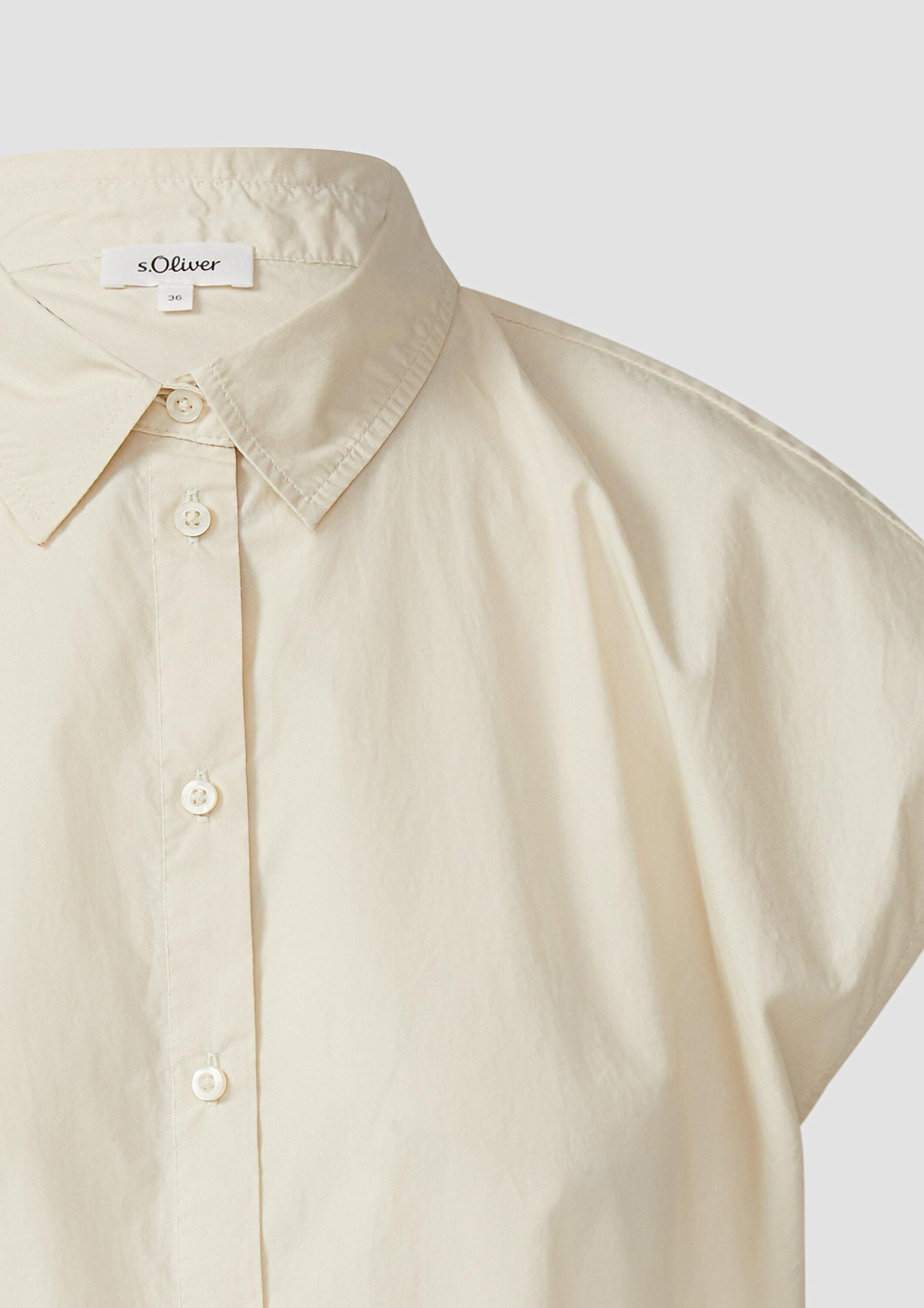 s.Oliver Blusentop Bluse Hemdbluse aus Popeline im Relaxed Fit