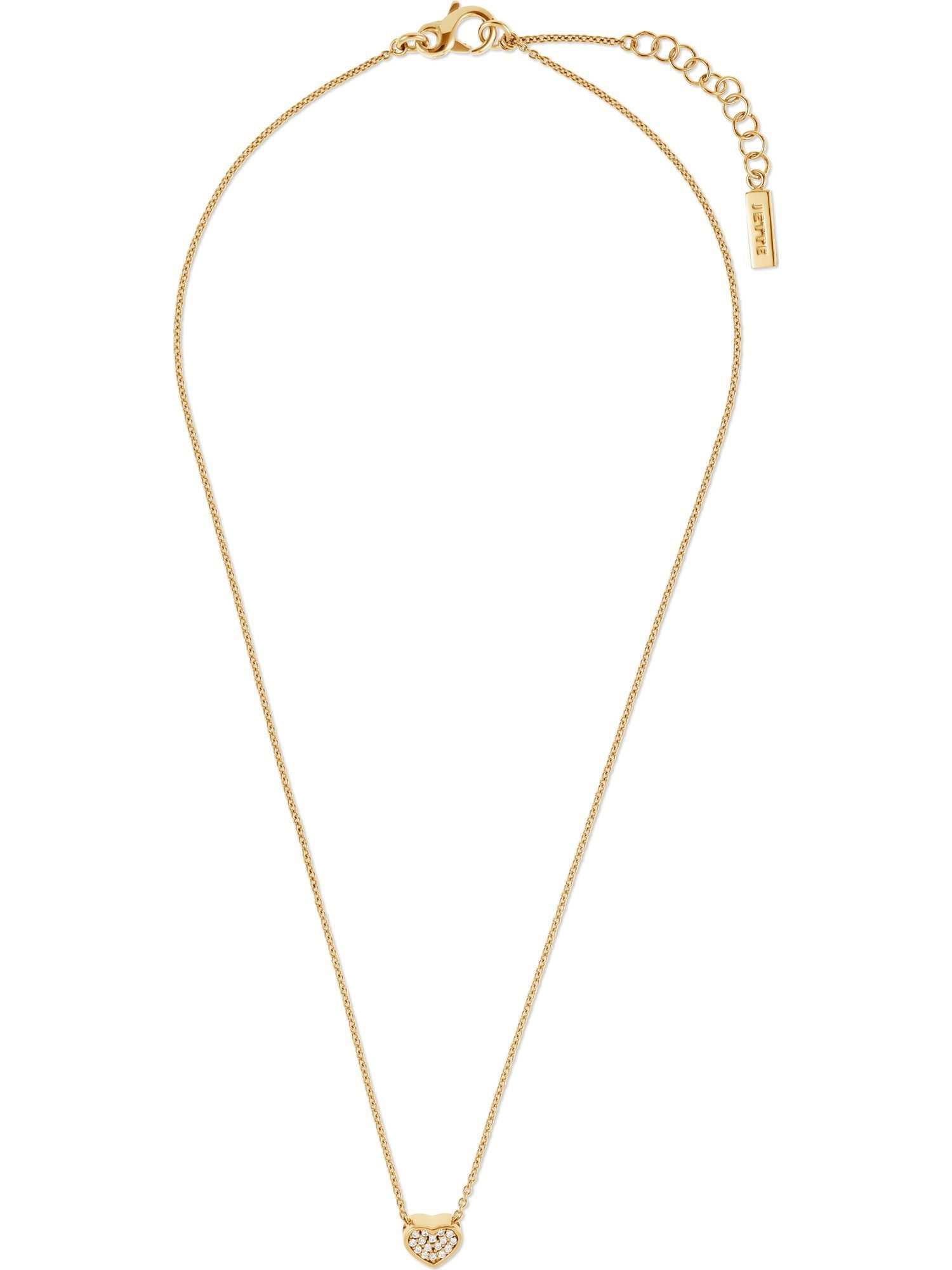 JETTE Silberkette JETTE Damen-Kette 925er Silber 16 Zirkonia Herz, BELOVED