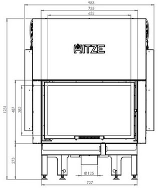 Hitze Kamineinsätze Albero AL14G.H DECO, 14,00 kW