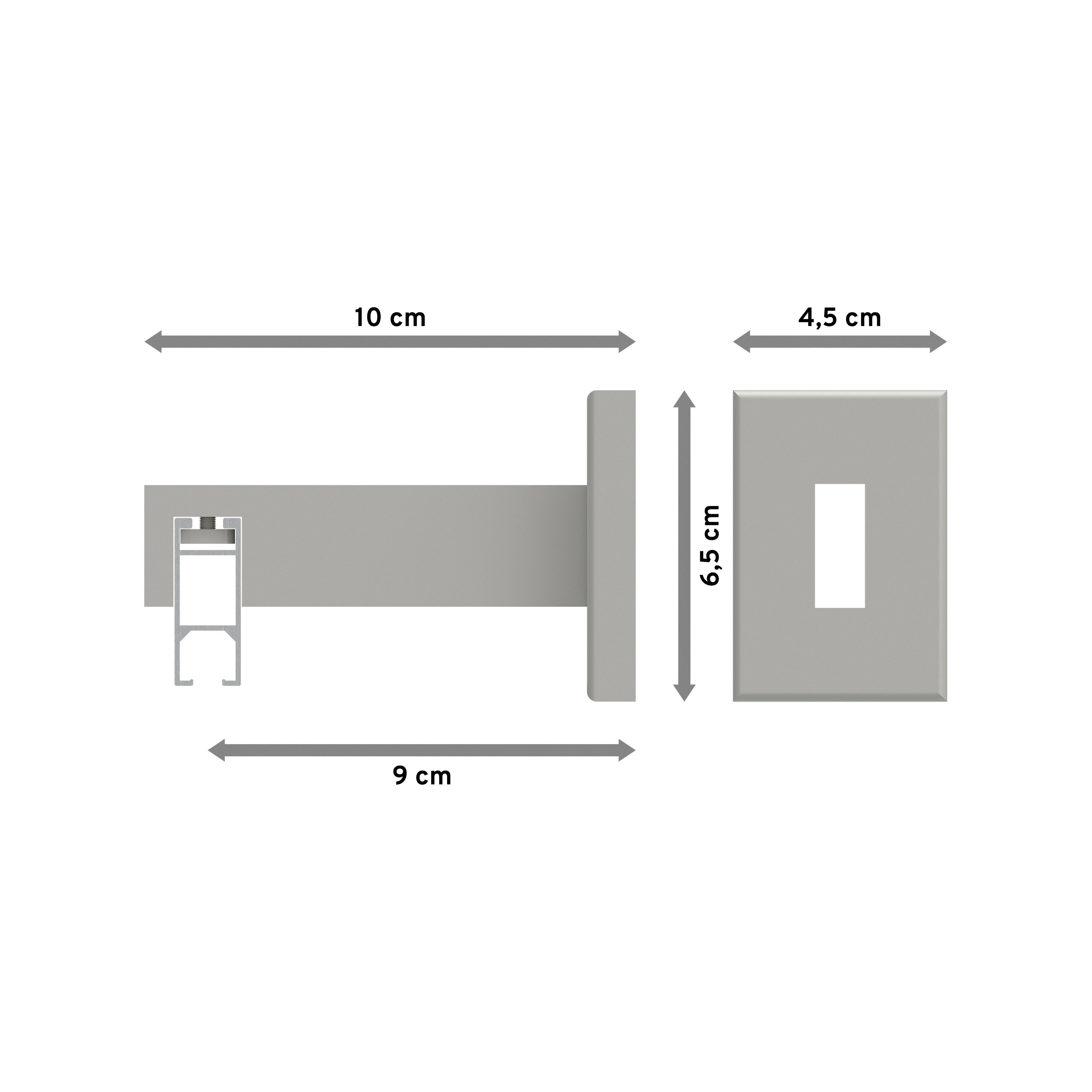 INTERDECO Gardinenstange Smartline Paxo, 1-läufig, 14x35 mm, eckig, Wandmon günstig online kaufen