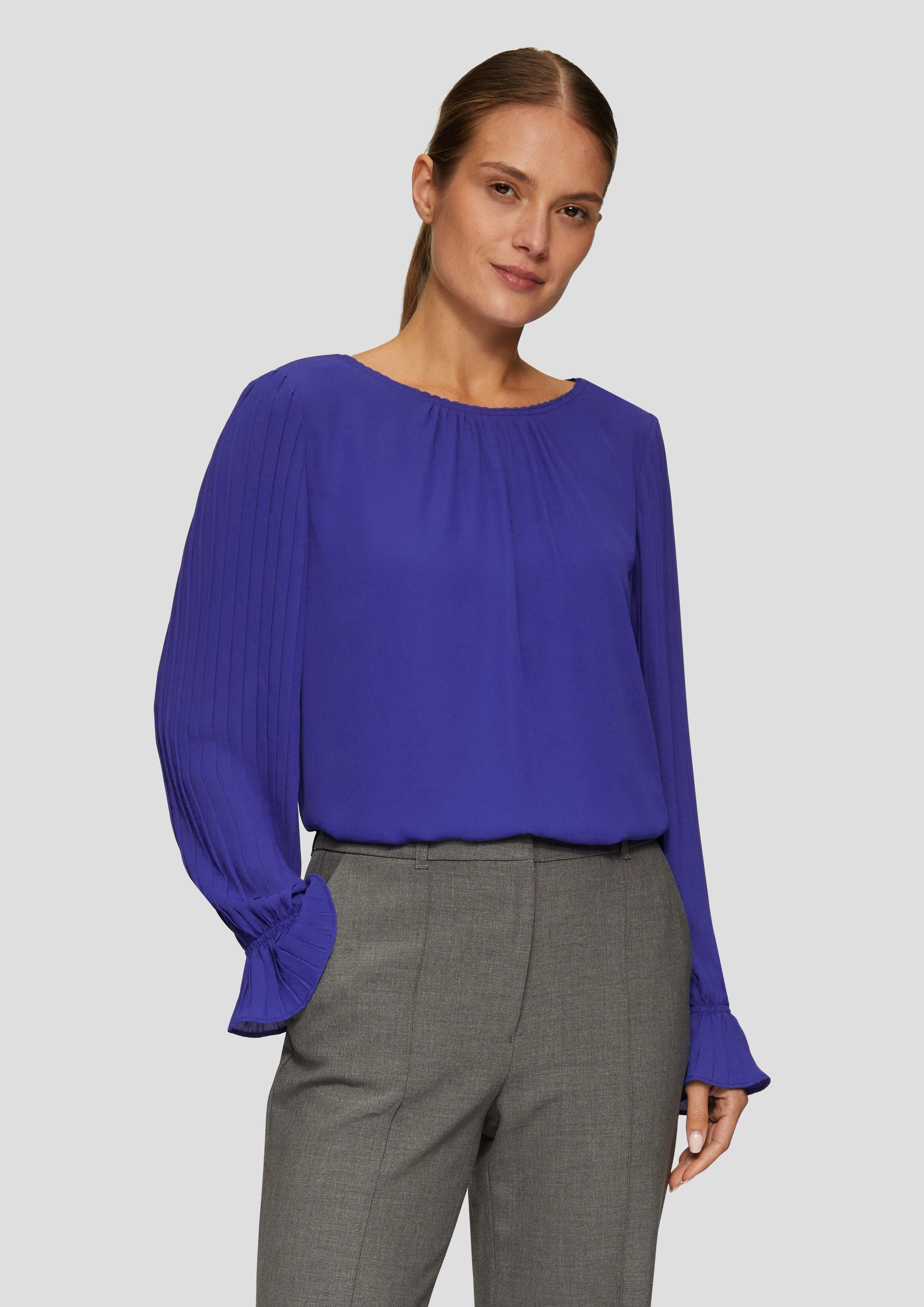 s.Oliver BLACK LABEL Langarmbluse Viskosebluse mit günstig online kaufen