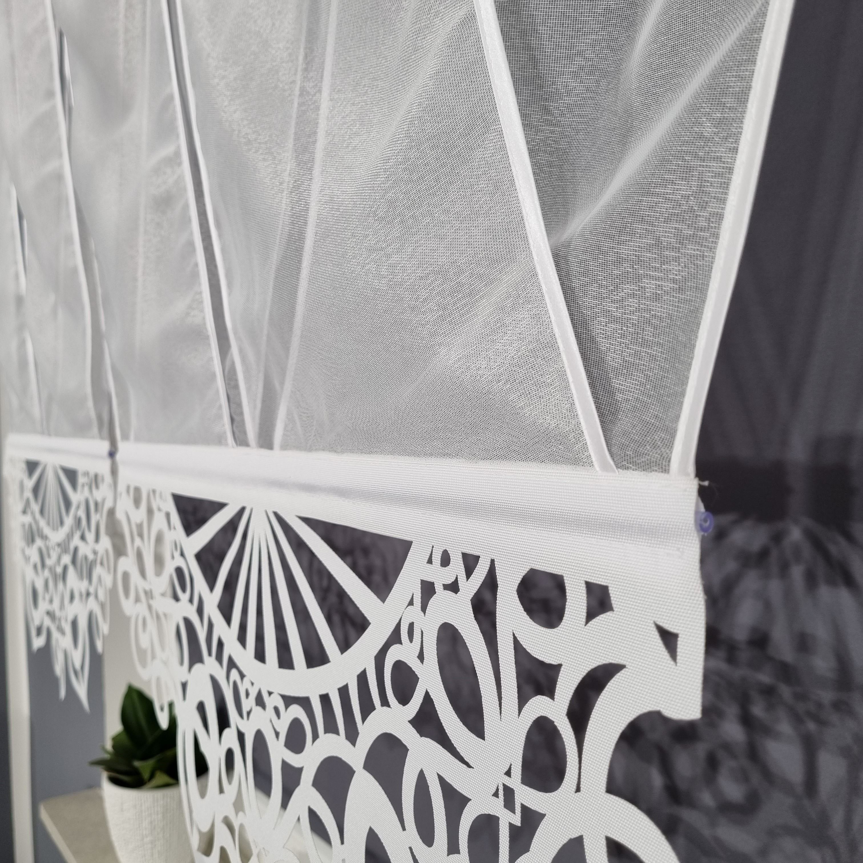 transparent, Scheibengardine Panel Azur, by Borte V Paneel, set, 2er Voile, Justyna, Gardinen Fertiggardine, (2 Kräuselband Flächenvorhang, Panel Set, St), Deko