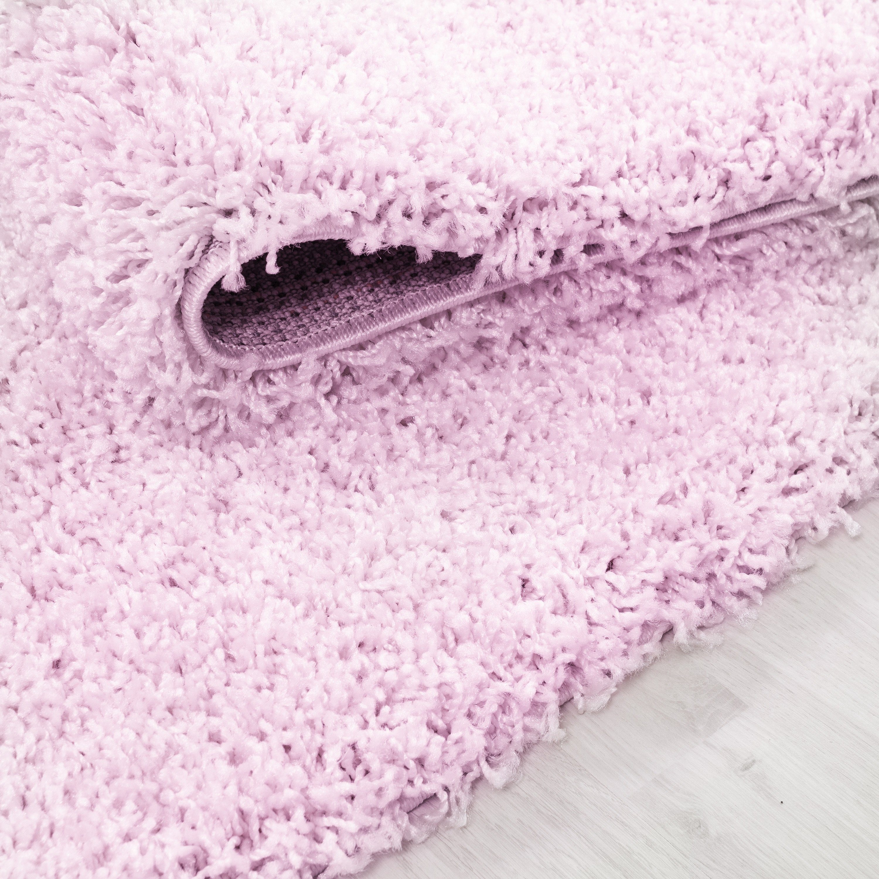 30 Höhe: Unicolor Teppich - Läufer, Wohnzimmer Einfarbig, Teppium, mm, Pink Teppich