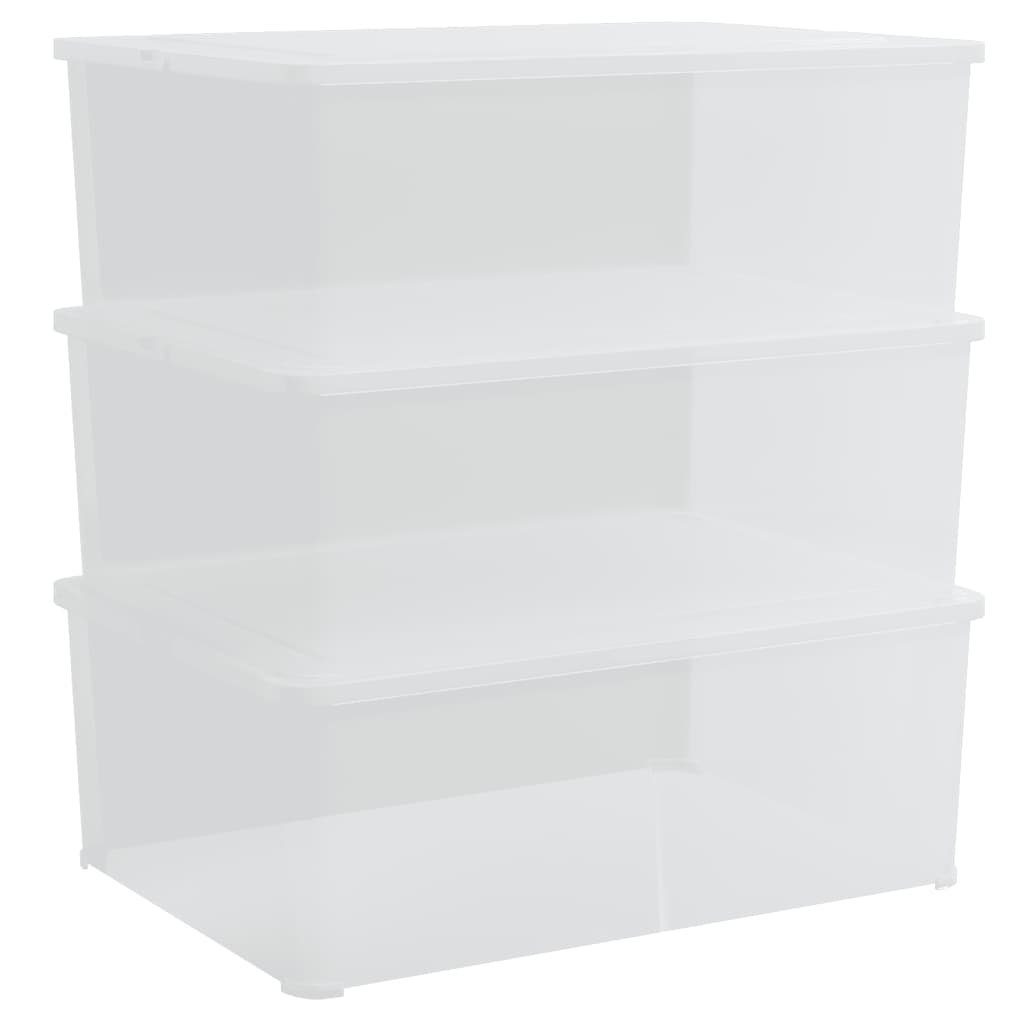 Aufbewahrungsbox Aufbewahrungsboxen 3 Stk. Kunststoff 10 L Stapelbar