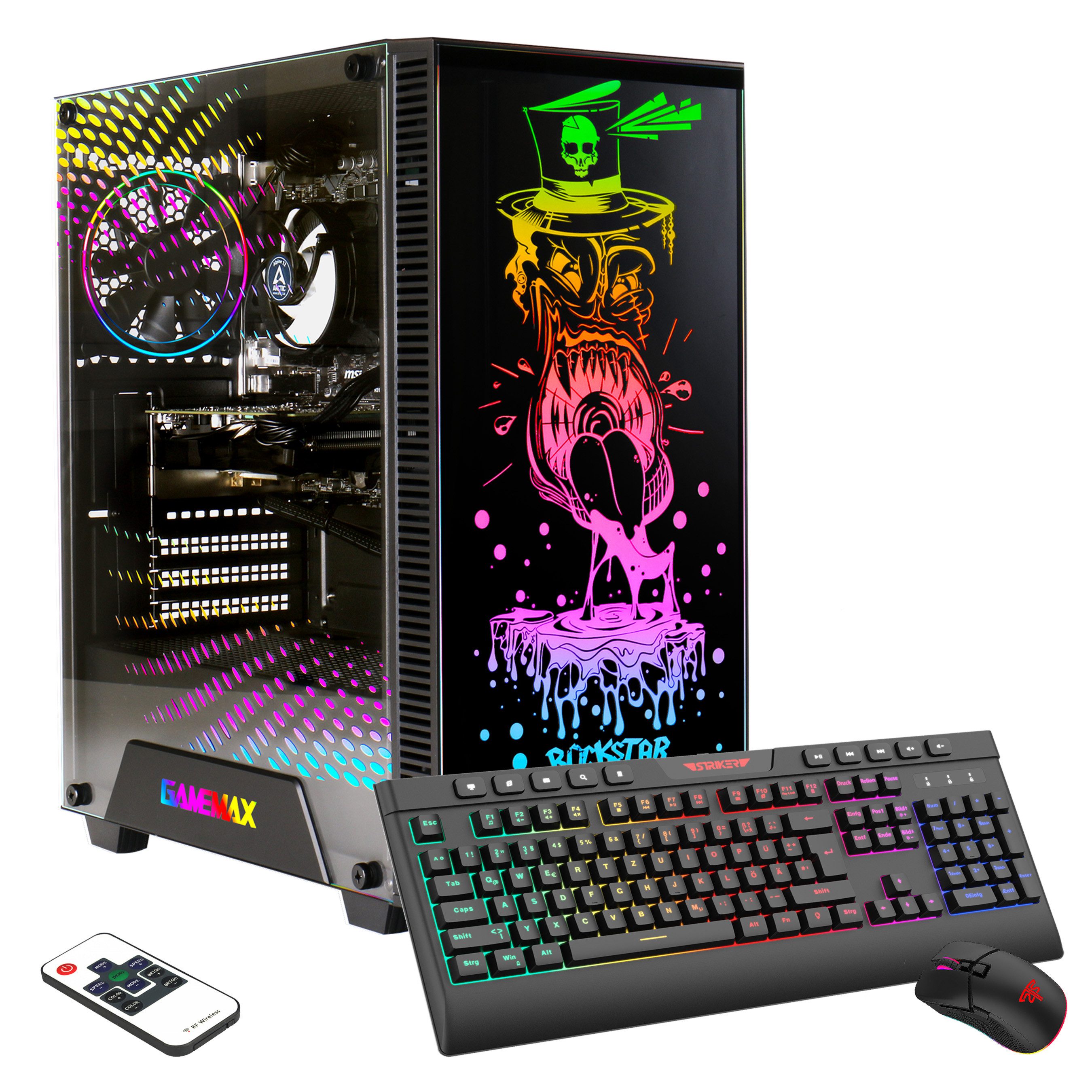 GAMEMAX Multimedia-PC Rockstar 7459 PC (AMD Ryzen 5 5600GT, Radeon Graphics, 16 GB RAM, 1000 GB SSD, Luftkühlung)