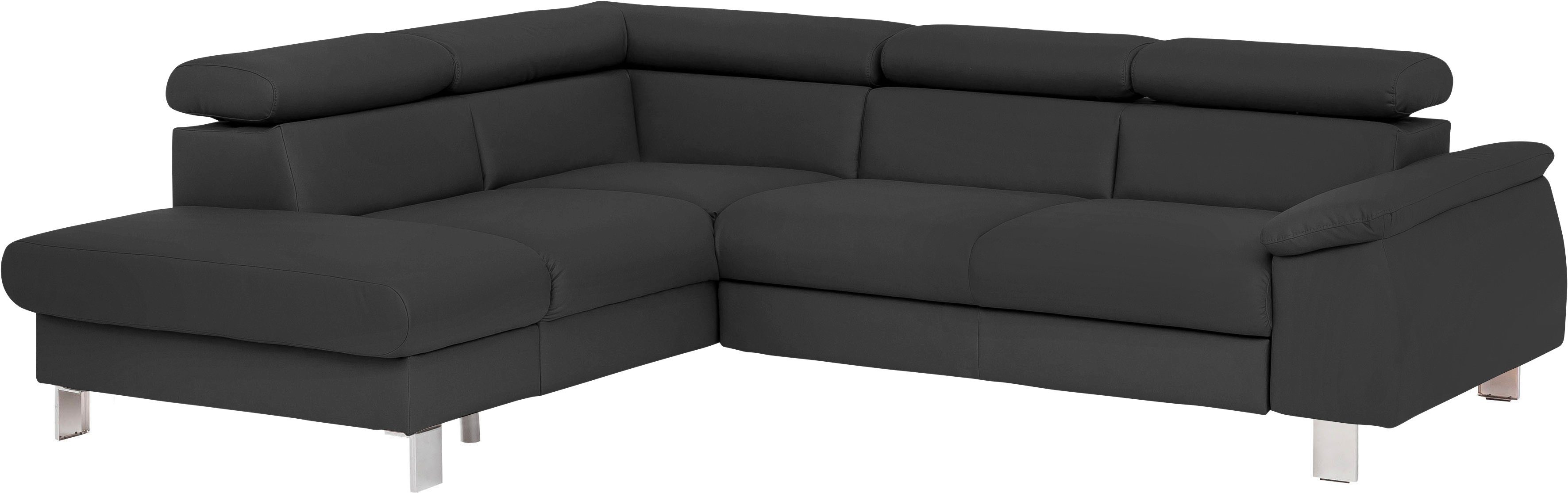 COTTA Ecksofa Komaris L-Form, B: 249 cm, mit Kopfteilverstellung, optional Schlaffunktion, Bettkasten & Licht