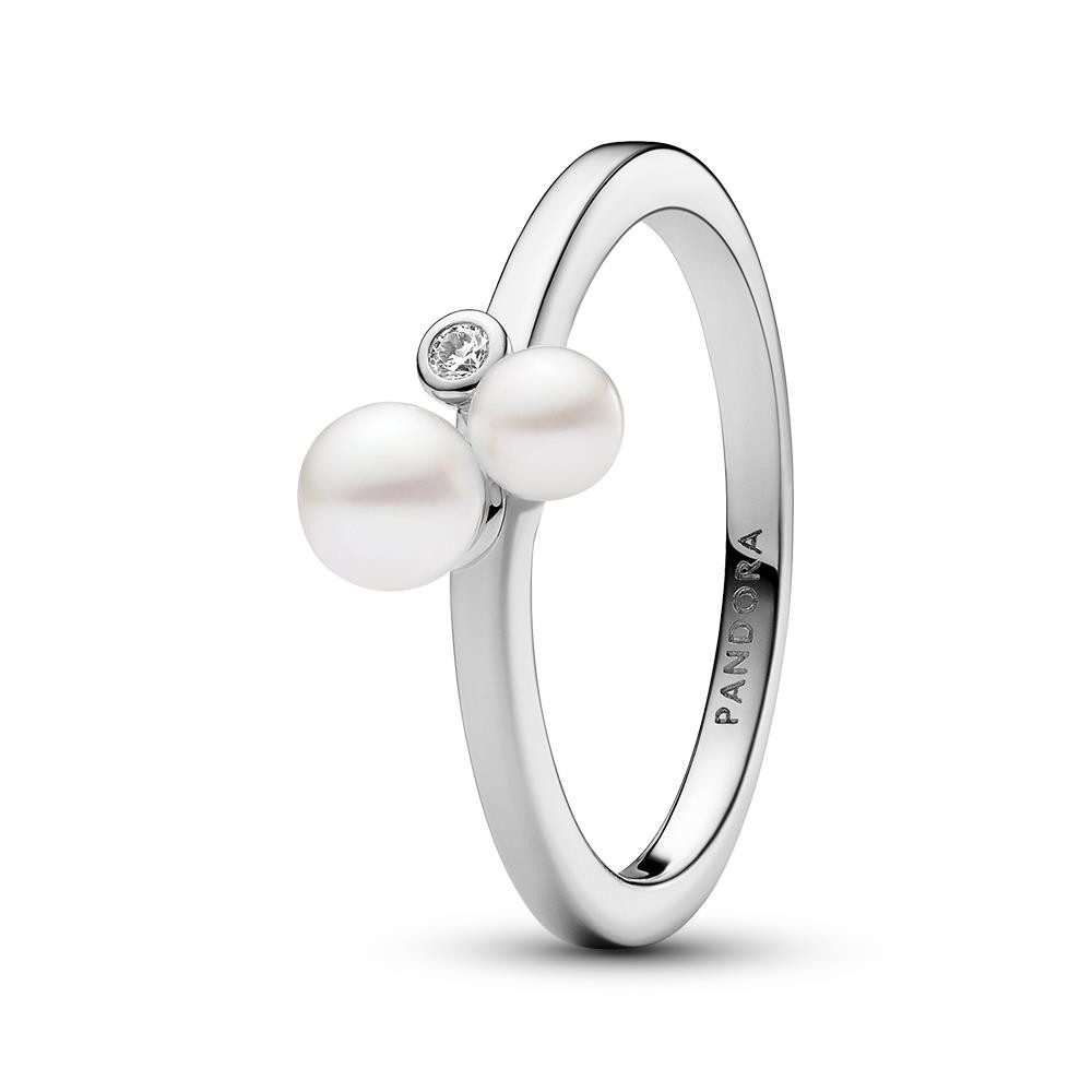 Pandora Silberring PANDORA Damenring aus Sterlingsilber mit Perlen und Zirkonia