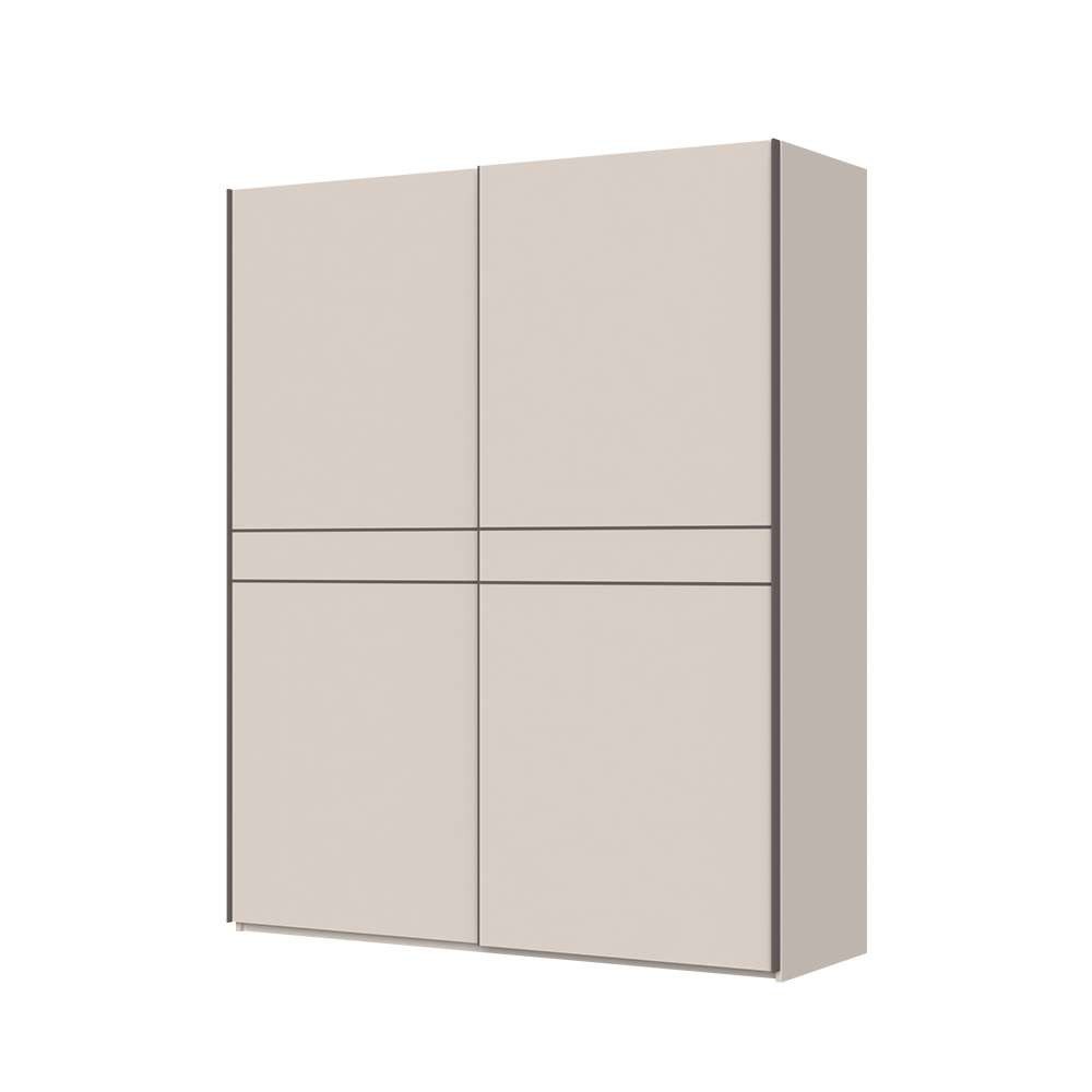 OTTO home Schwebetürenschrank Opera Kleiderschrank, Schlafzimmerschrank, Garderobe, Schrank UV lackiert, Soft Close Funktion, Höhenverstellbare Füße