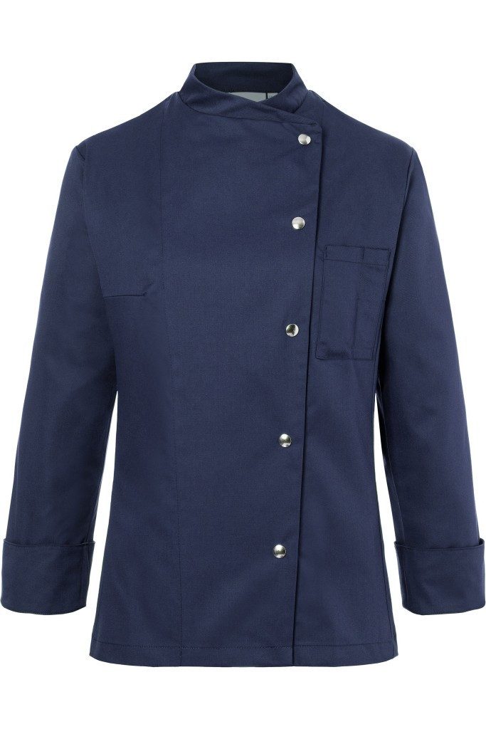 Karlowsky Fashion Kochjacke KARLOWSKY Damen Kochjacke LARISSA Druckknöpfe Modern-Fit Marine