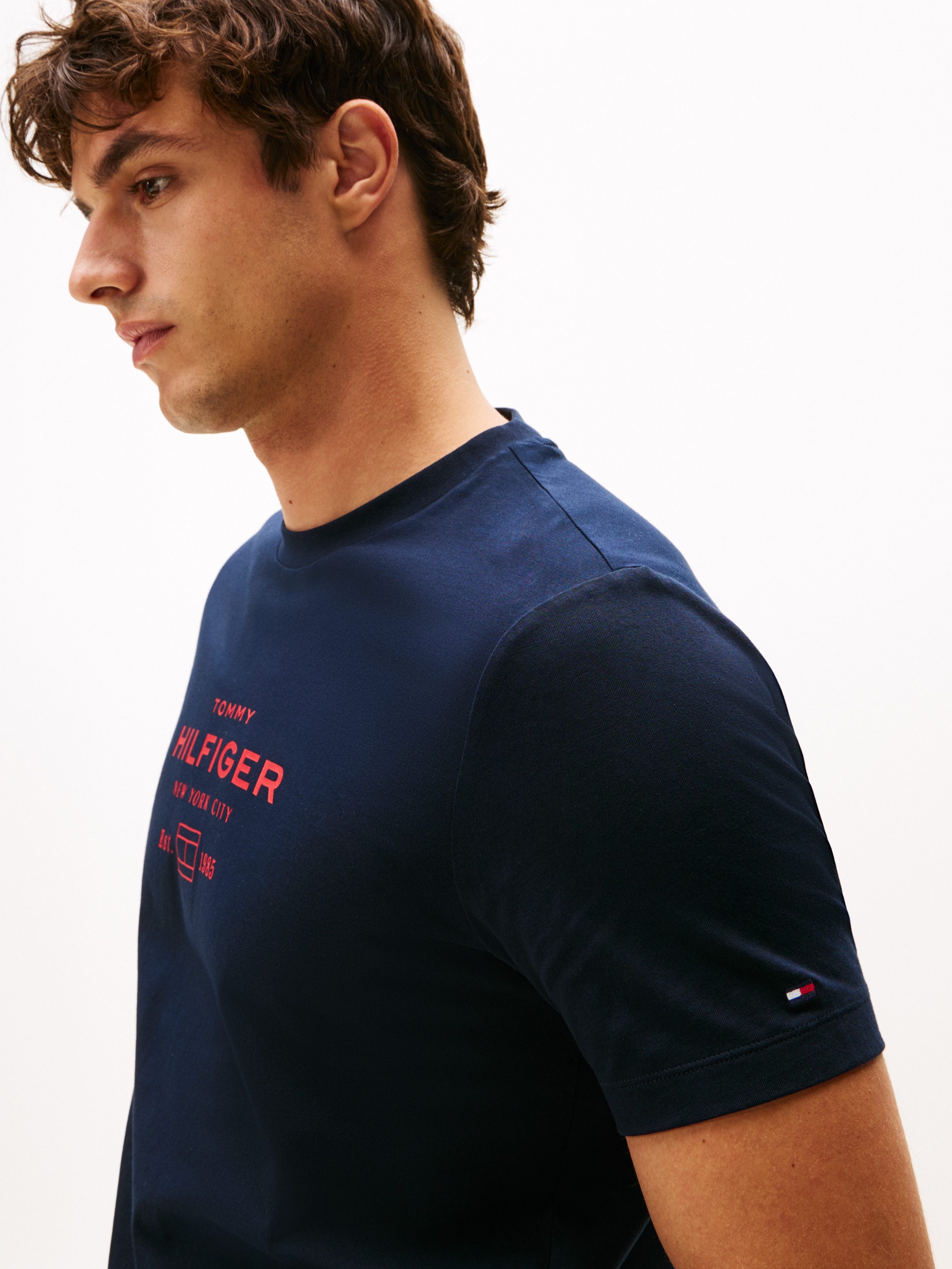 Tommy Hilfiger T-Shirt HILFIGER STACK GRAPHIC TEE Regular fit mit Rundhalsa günstig online kaufen
