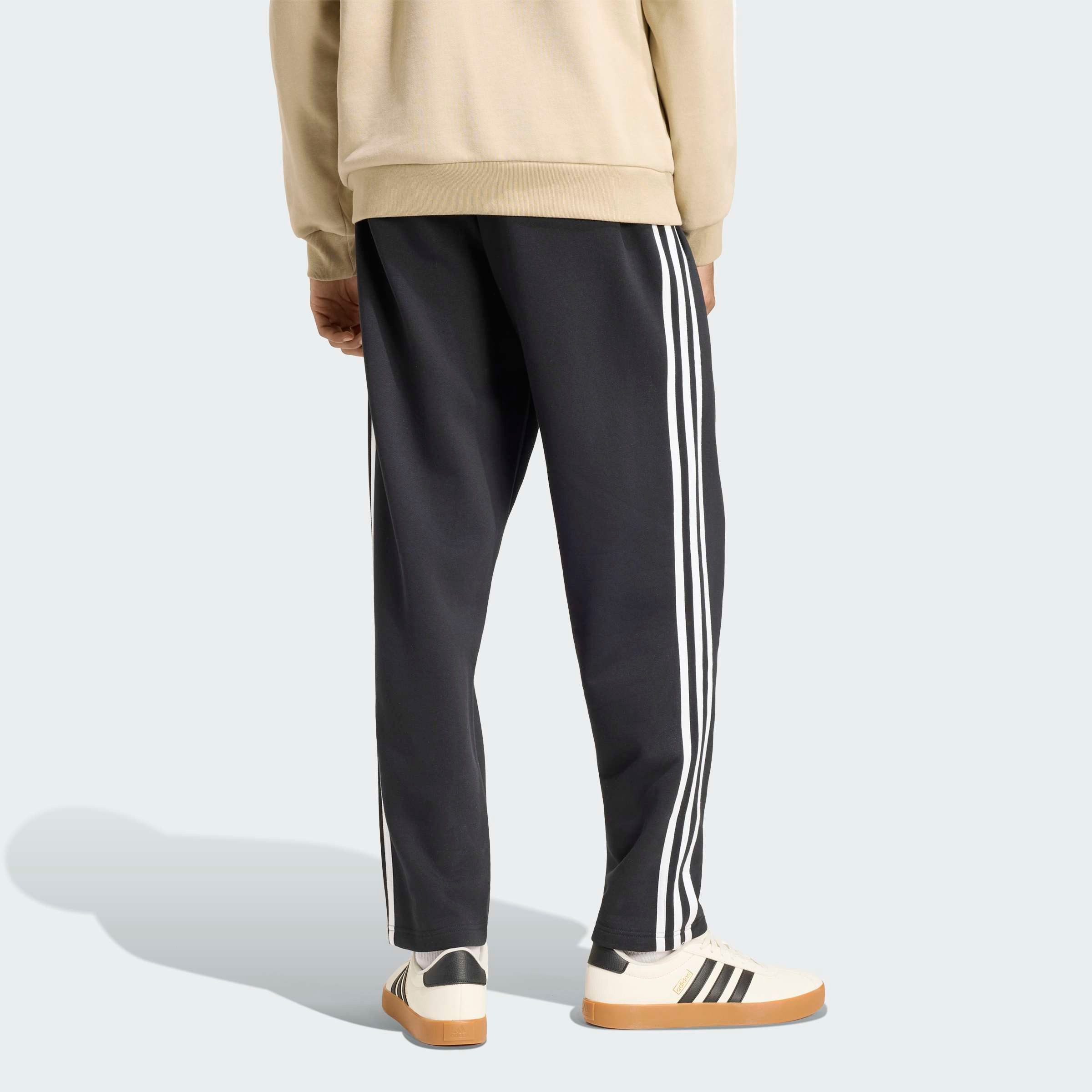 adidas Sportswear Sporthose ESSENTIALS 3-STREIFEN FLEECE TAPERED OPEN HEM
