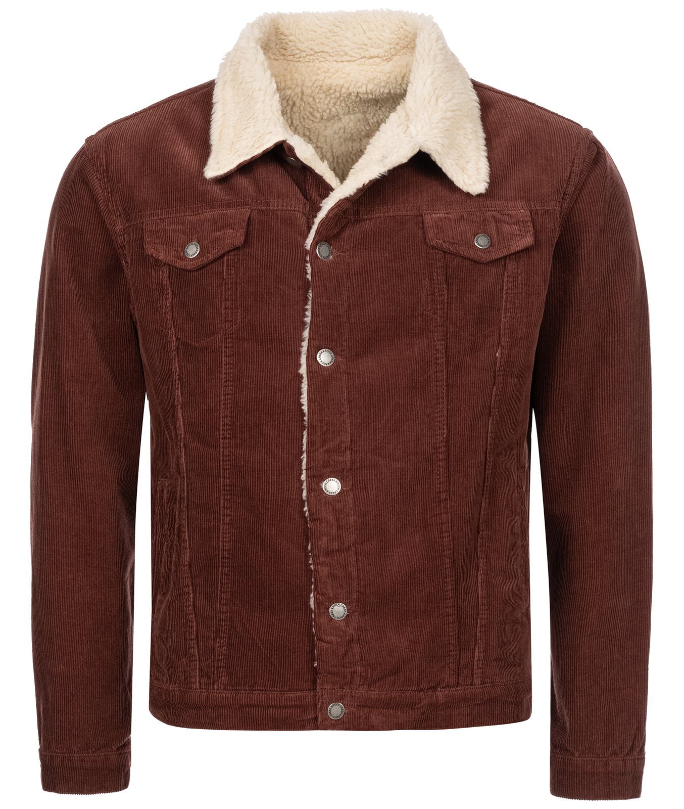 Rock Creek Winterjacke Herren Cordjacke mit Teddyfell-Kragen H-211