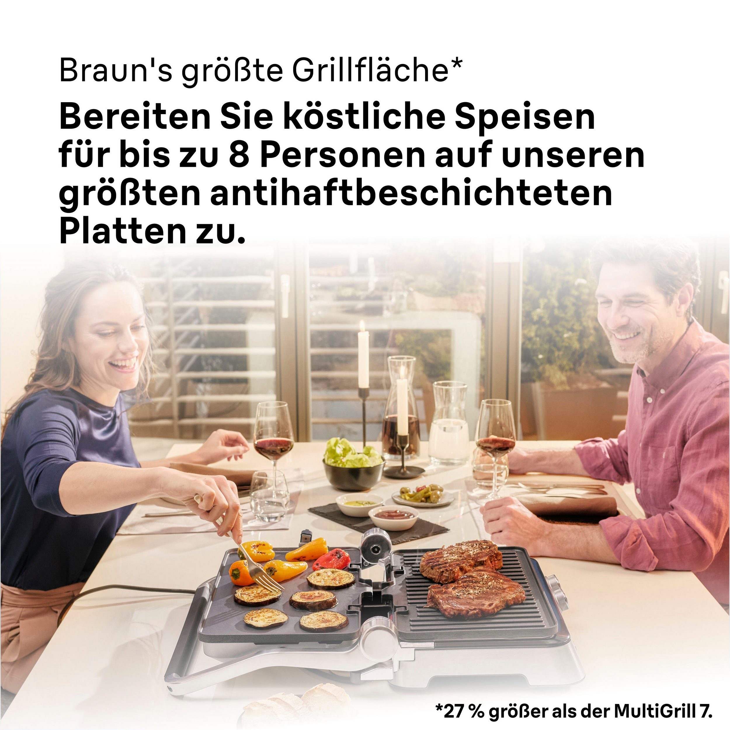Braun Kontaktgrill Multigrill 9 CG 9043 silber, 2000 W