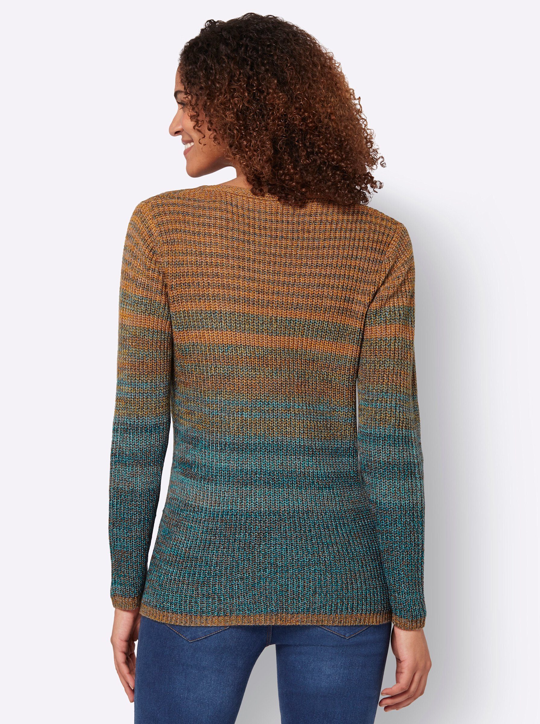 Witt Strickpullover Pullover Langarm Mustermix gestrickt, Rippoptik