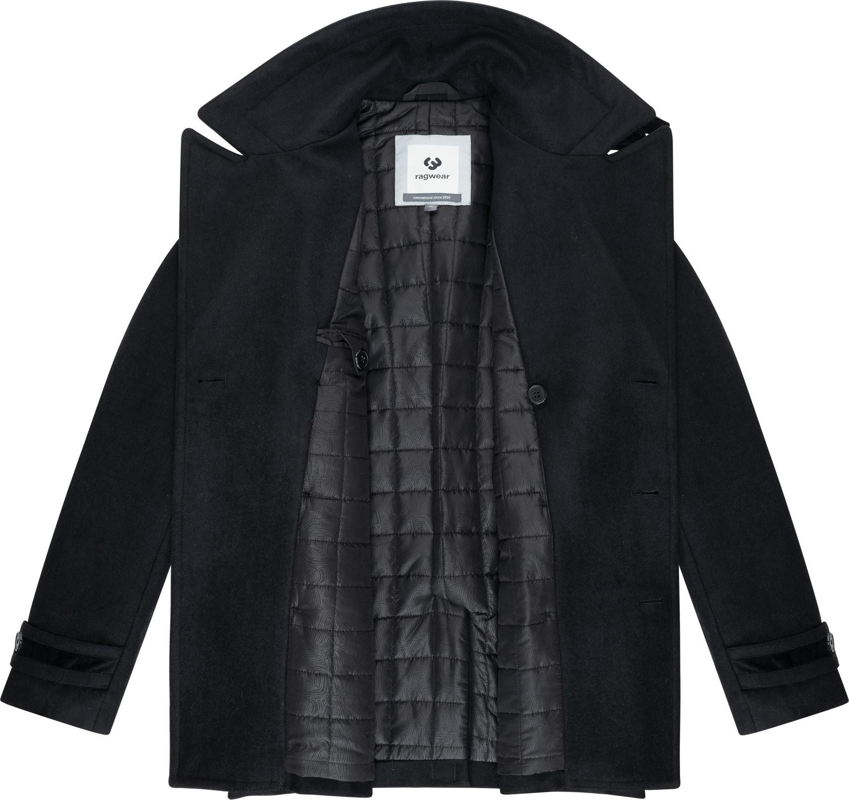 Ragwear Kurzmantel Parr YOUMODO klassischer Herren Wintermantel mit Reverskragen
