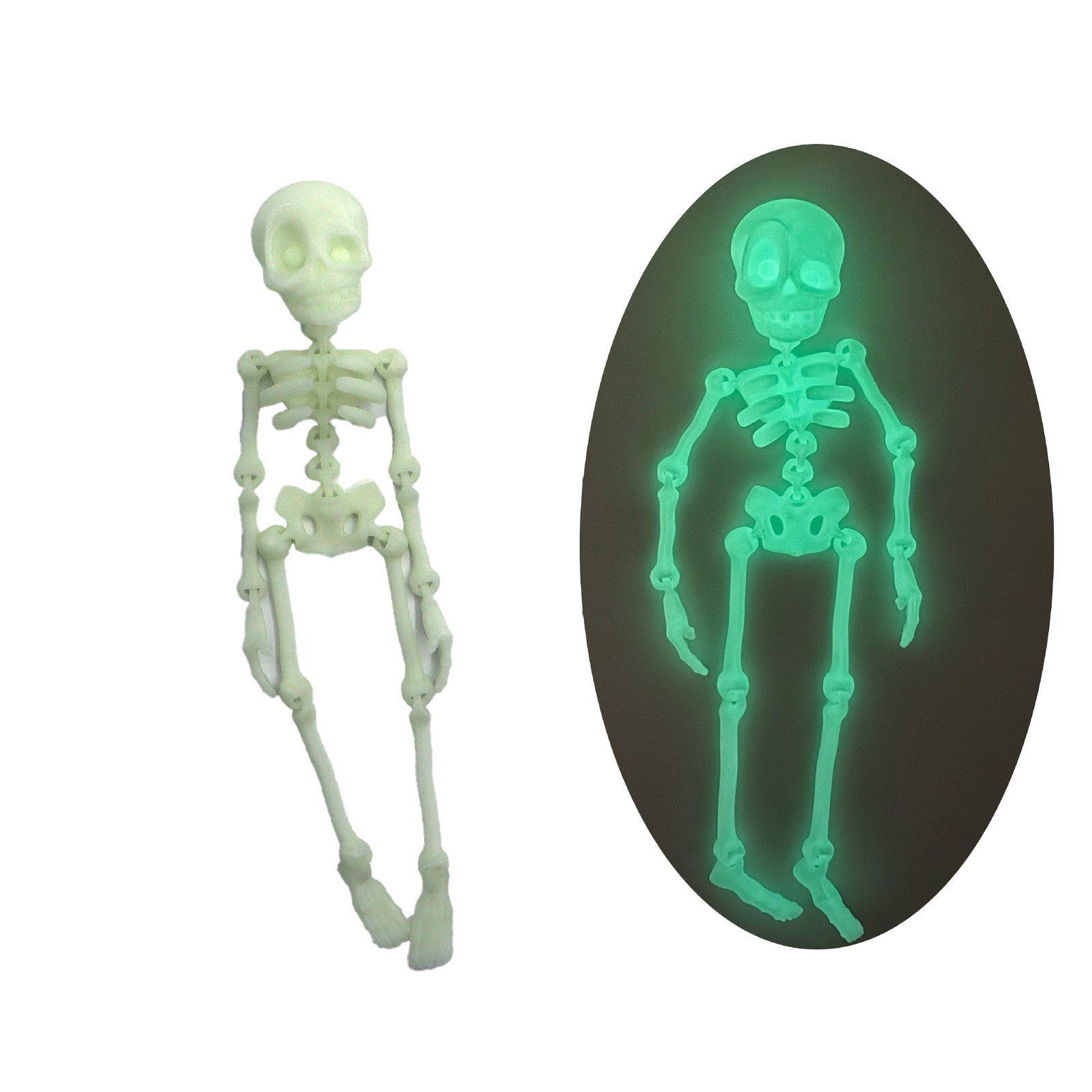 Jumpeak Вешалки для украшений Halloween dekohänger,halloween skelett,3D gedruckte,PLA Material (1 magnetisches Totenkopf Ornament), Erhältlich in mehreren Farben,magnetische Аксессуары для дома,Halloween Motiv