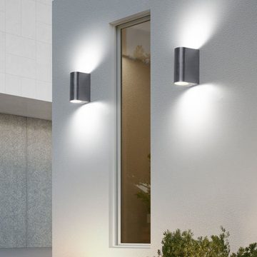 etc-shop Außen-Wandleuchte, Leuchtmittel nicht inklusive, Wandlampe UP and Down Aussen GU10 Aussenleuchte Haustür