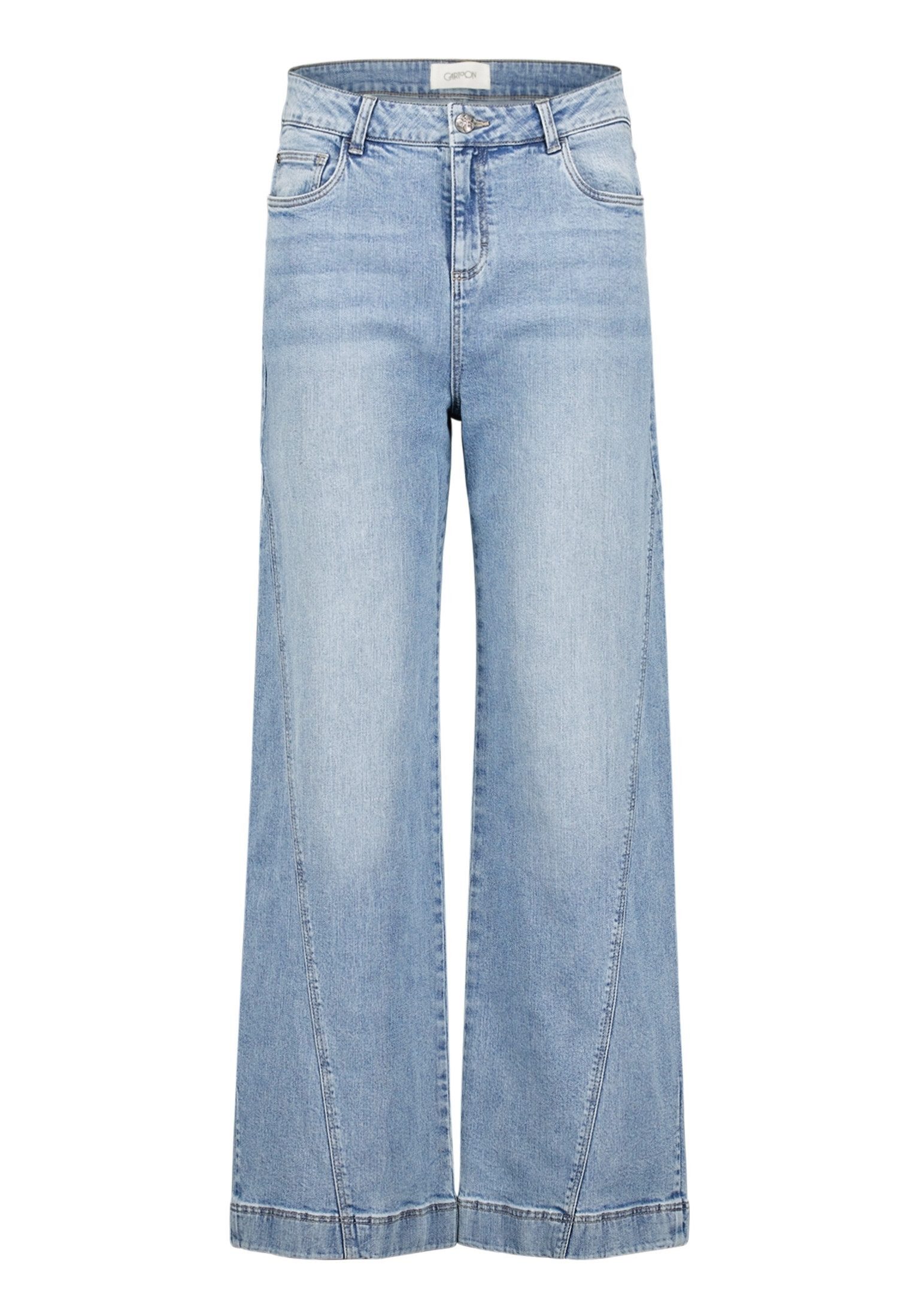 Cartoon Stretch-Jeans Damen mit Waschung