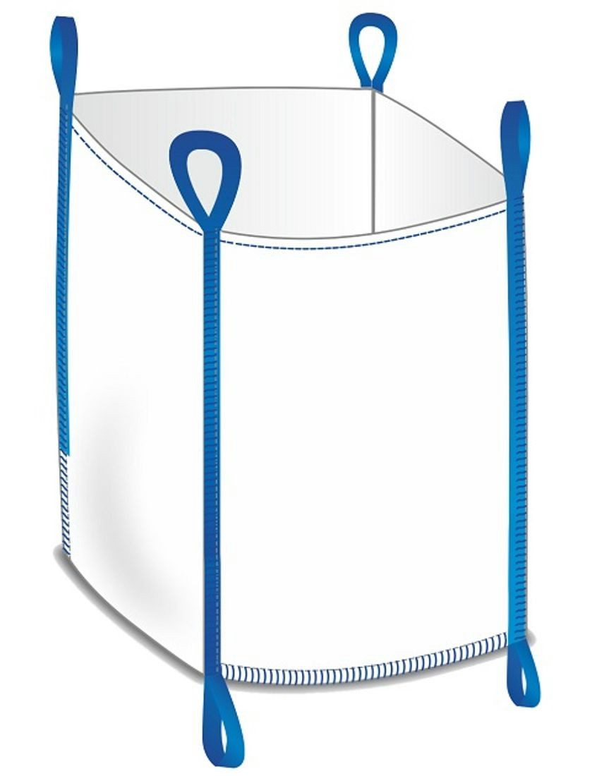 KLASEBO® Big Bag BIG BAG oben offen, 2 Schlaufen unten Tragkraft 1000 kg, 90 x 90 x 90, cm #4 15 stück