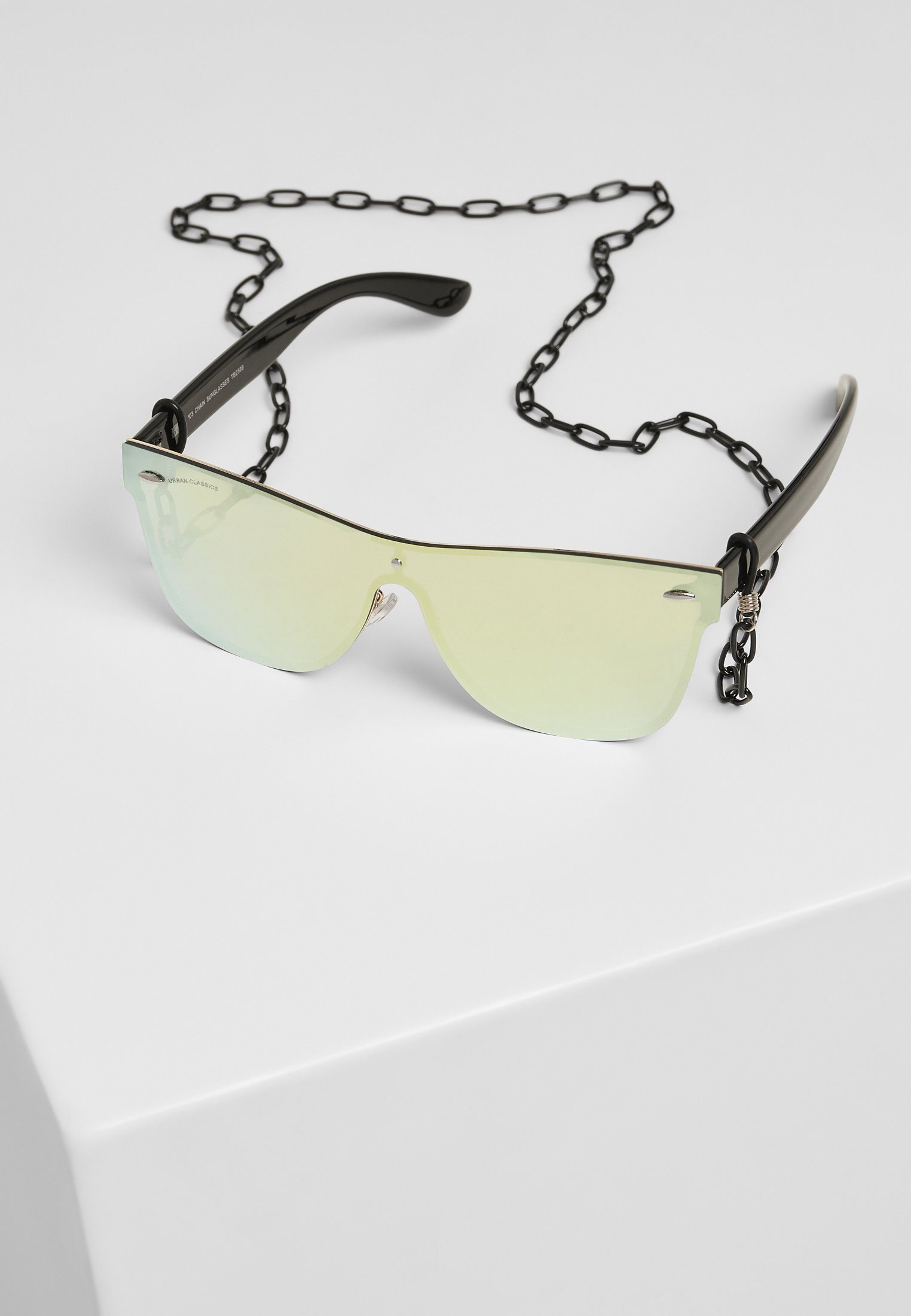 black/gold Chain URBAN CLASSICS Sonnenbrille Sunglasses Unisex mirror 103