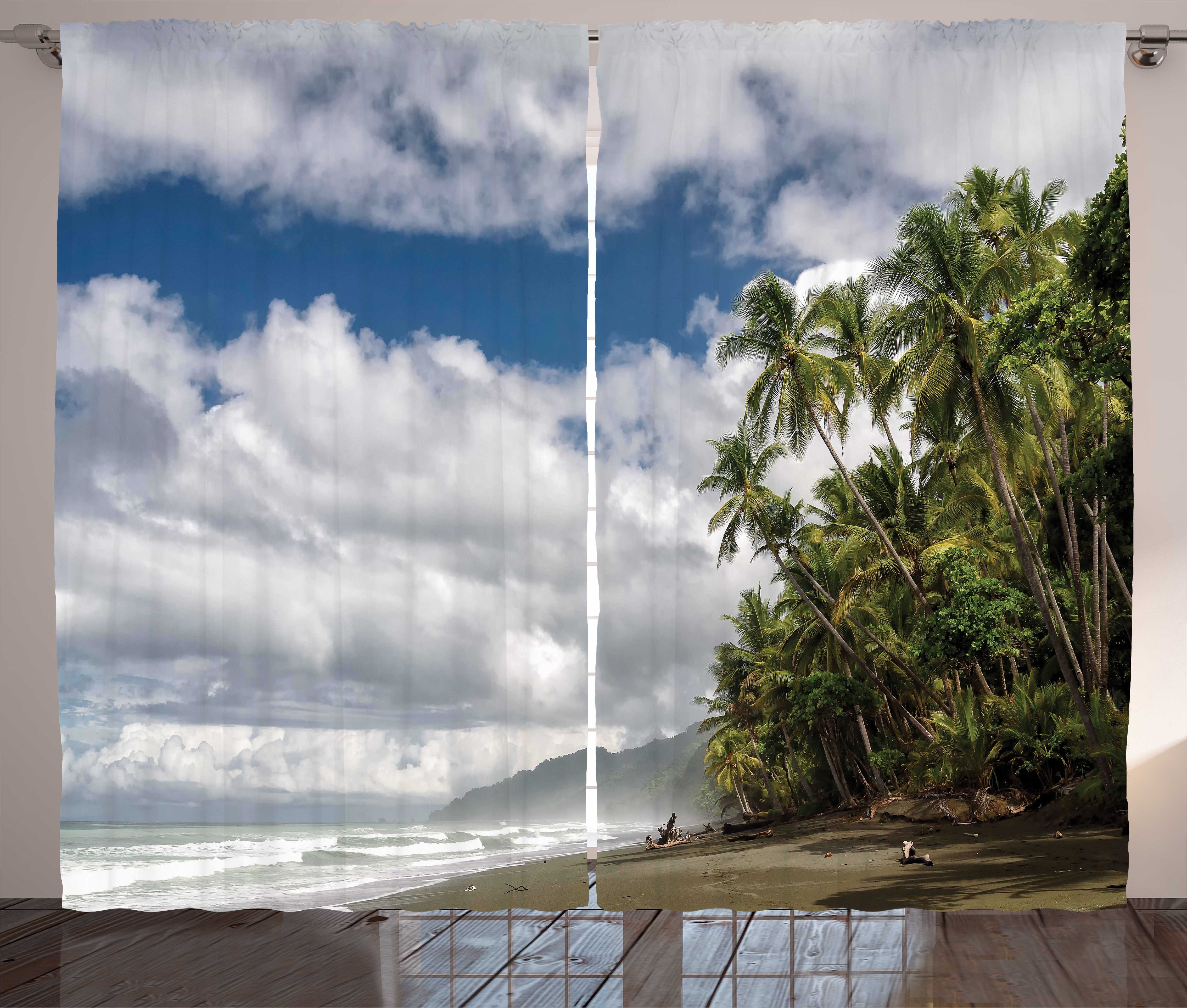 Gardine Schlafzimmer Kräuselband Vorhang Abakuhaus, Haken, Schlaufen Zentralamerika mit Himmel Bewölkt Klima und