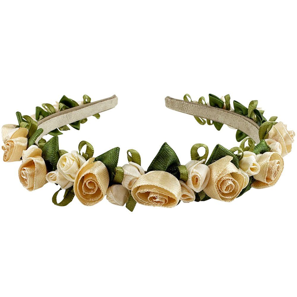 Trachtenland Haarreif Blumen Haarschmuck "Rosalie" mit Rosenblüten