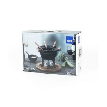 kela Fondue Country, emailliert, 0,8 L - 1 L, Spritzschutz, 6 Fonduegabeln