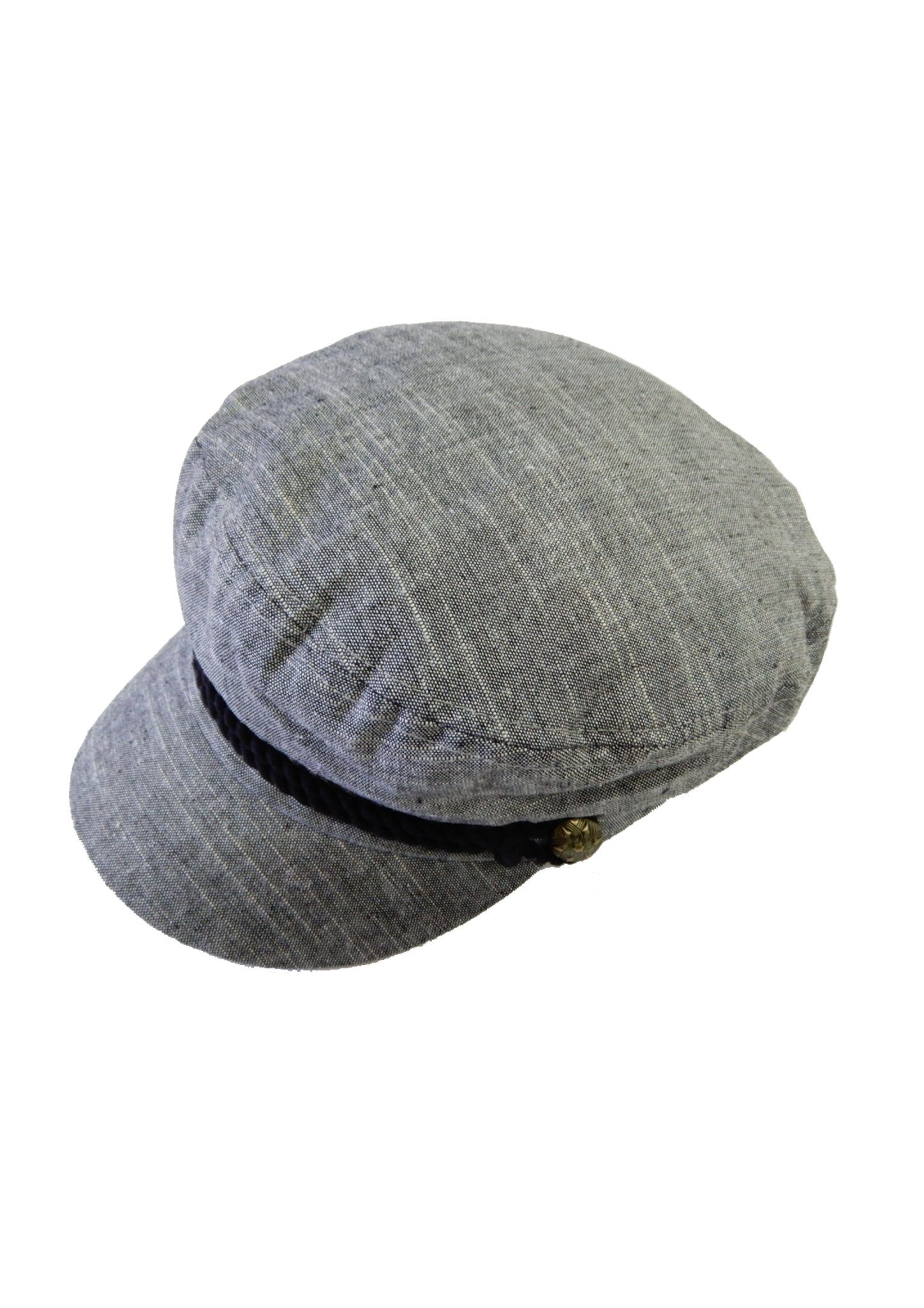 grau Chaplino Baseball Cap mit zweireihiger Zierkordel