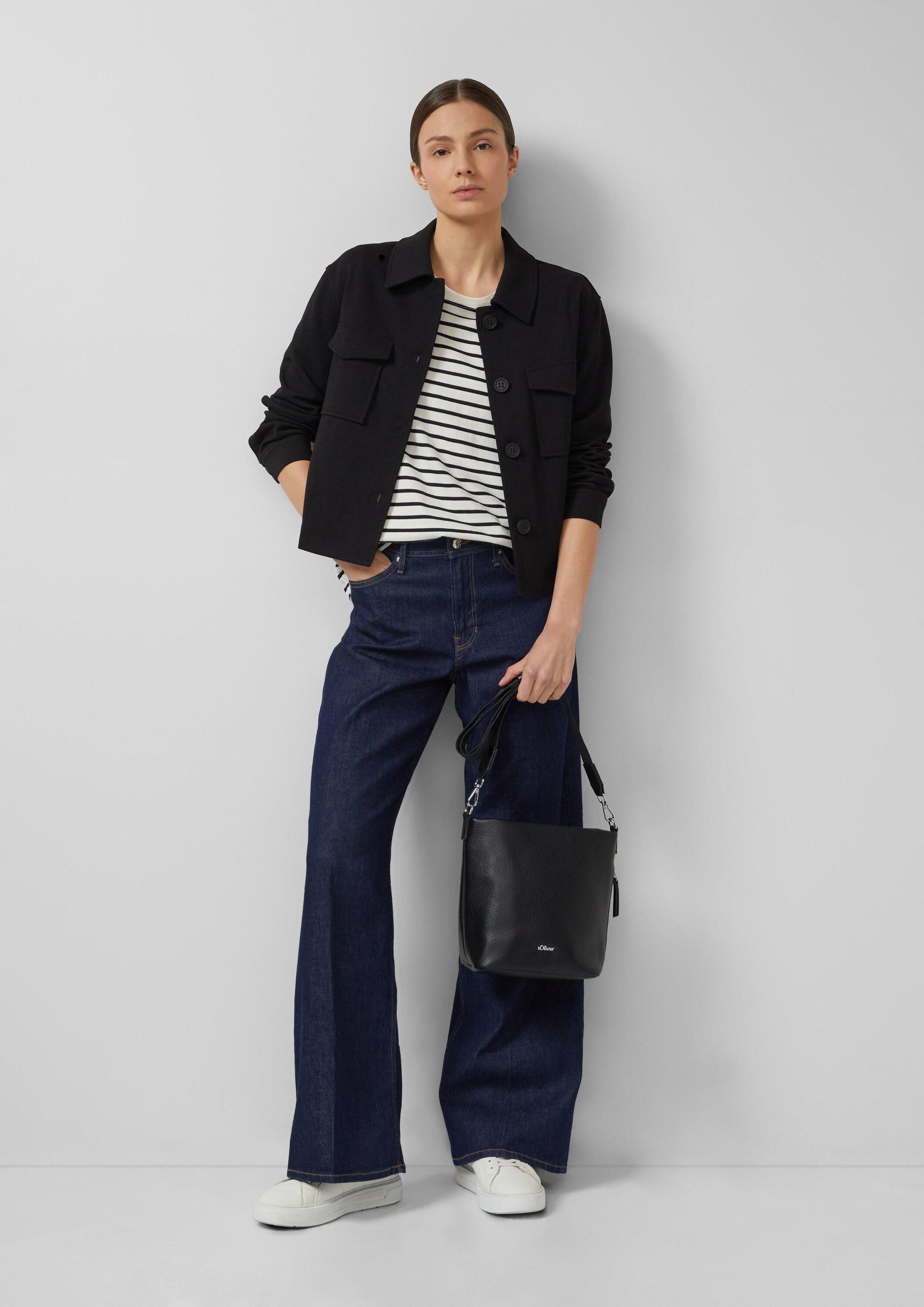 s.Oliver Schultertasche Tasche, Hobo-Bag in Leder-Optik mit abnehmbarem Schultergurt