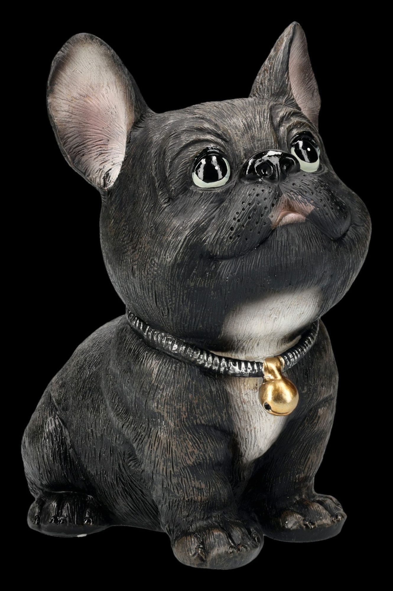 Figuren Shop GmbH Tierfigur Bulldoggen Figur Hund lächelnd Sammlerfigur Tierfigur Deko 18 cm Deko