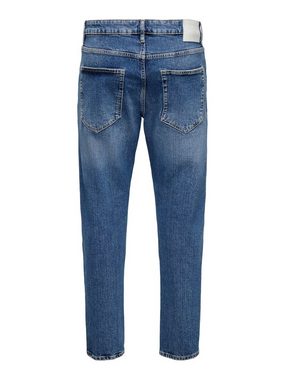 ONLY & SONS Regular-fit-Jeans Regular Fit Denim Jeans Hose 5-Pocket Style Verkürzt 7119 in Blau