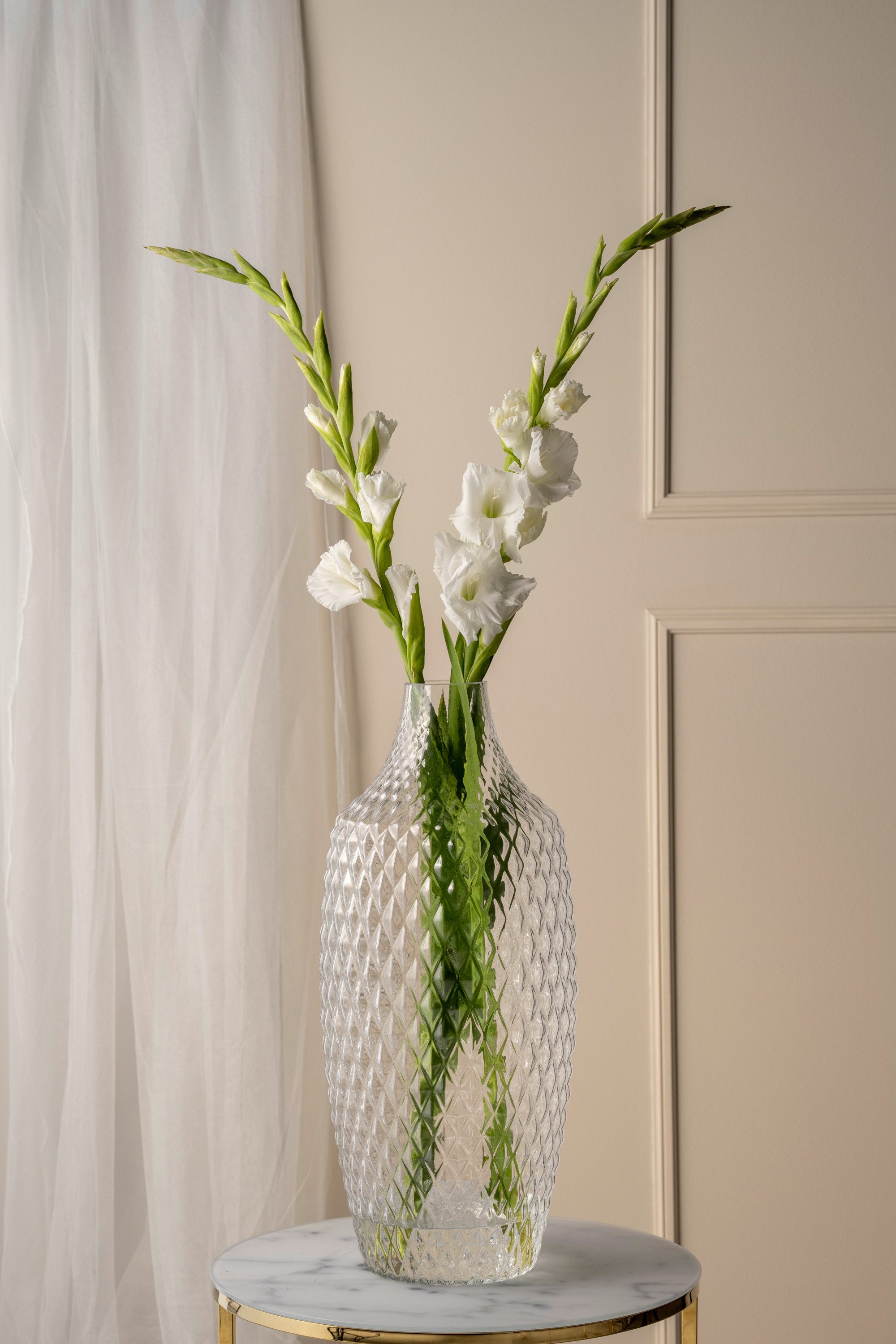 LEONARDO Bodenvase Dekovase POESIA, Relief-Optik (1 St), aus Glas, handgefe günstig online kaufen