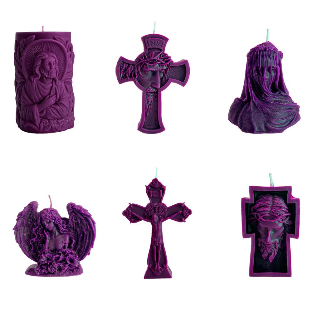 NoblesBox Formkerze NoblesBox Bienenwachs-Dekokerzen 6er Set – Handgemacht, Duftfrei