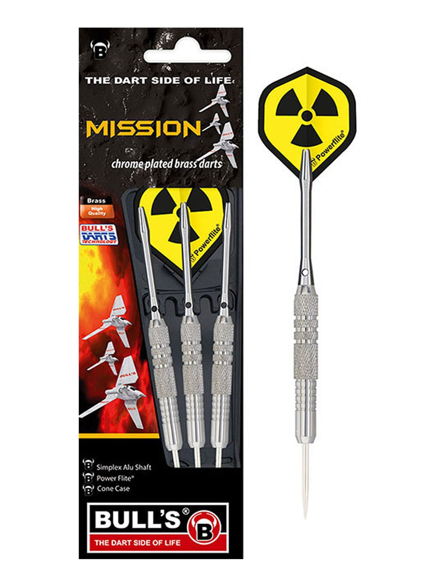 BULL'S Dartpfeil Mission Brass Дартс Darts-Set Anfänger, unisex neutral