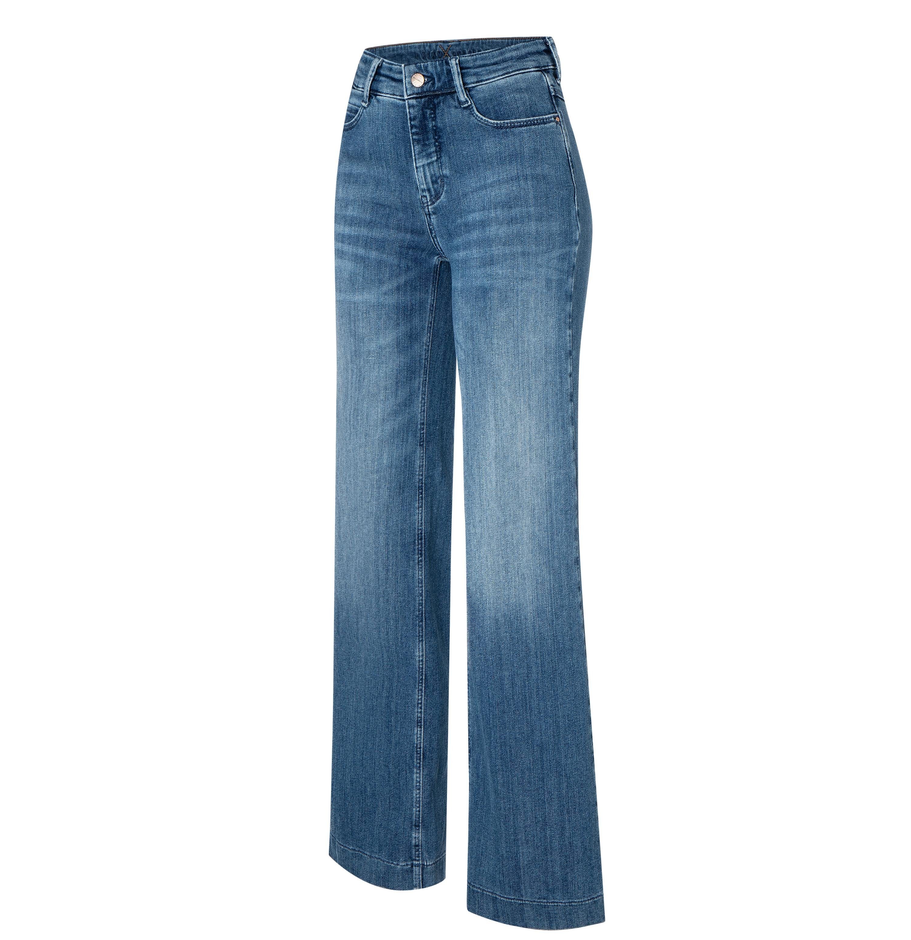 blue WIDE vintage Stretch-Jeans MAC 5439-90-0358L wash basic D438 DREAM MAC