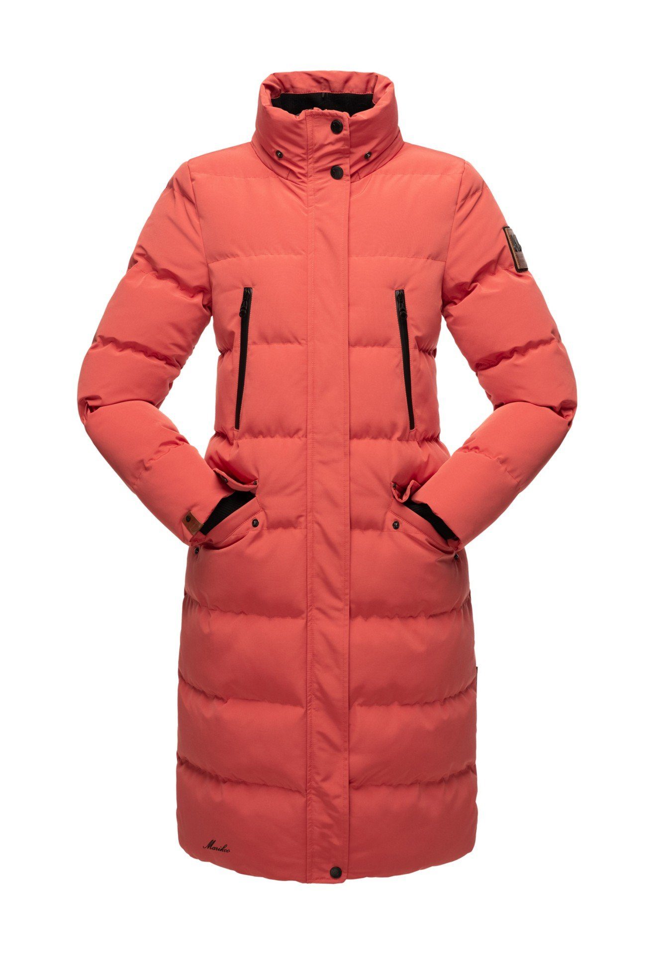 Marikoo Schneejacke Marikoo Schneesternchen Damen Winter Steppjacke B890 langer Parka mit abnehmbarer Kapuze