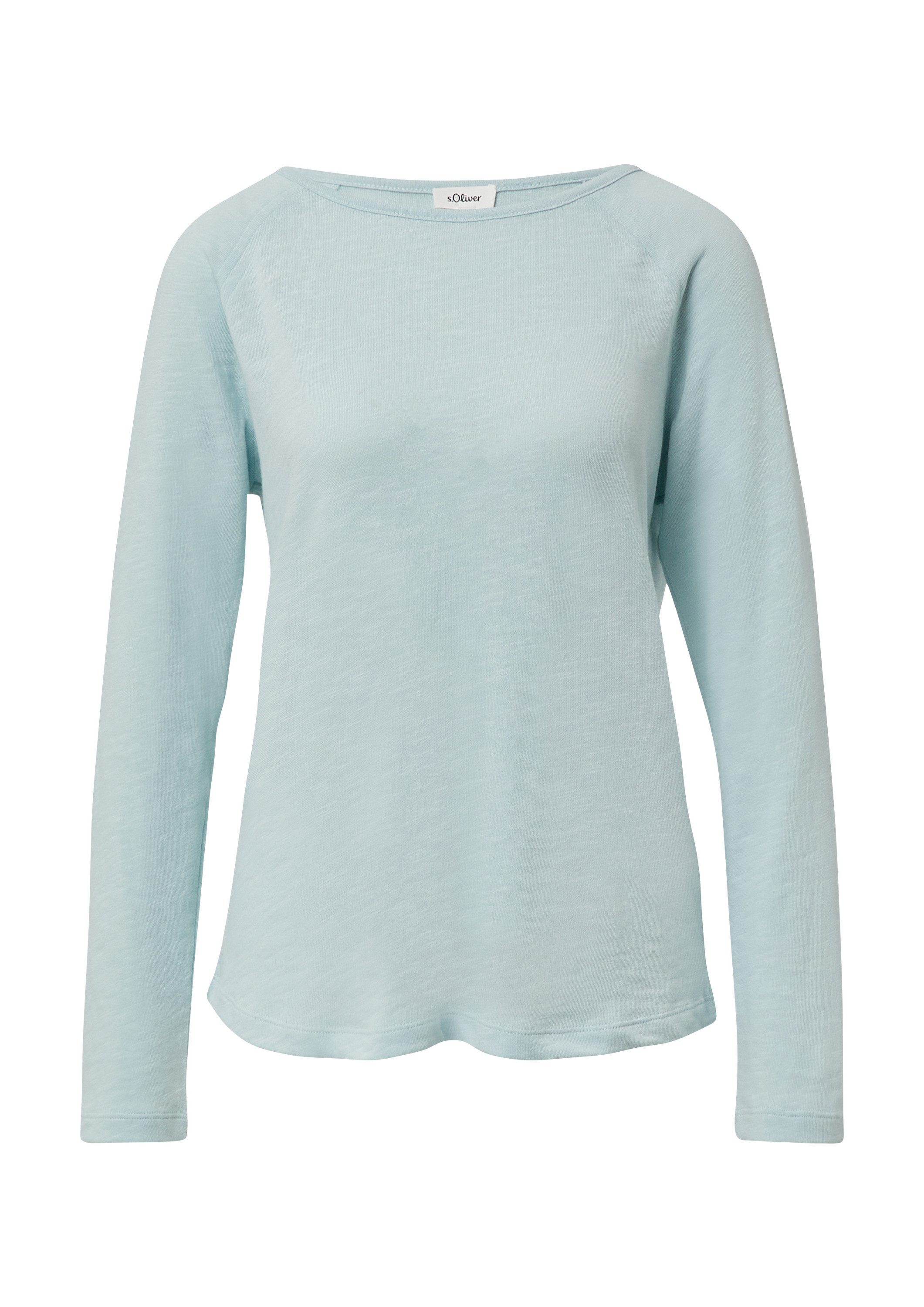 s.Oliver Langarmshirt T-Shirt Langarmshirt mit Flammgarnstruktur günstig online kaufen