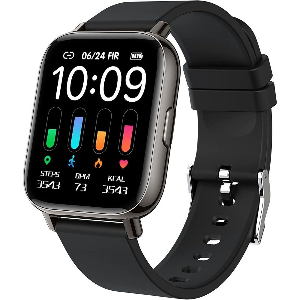 GelldG Smartwatch, 1.69 Zoll HD Voll Touchscreen Fitness Tracker Uhr, IP68  Wasserdicht Fitnessuhr mit Pulsmesser Schrittzähler, Damen Herren Sportuhr  Smart Watch Uhren, Schwarz Smartwatch online kaufen | OTTO