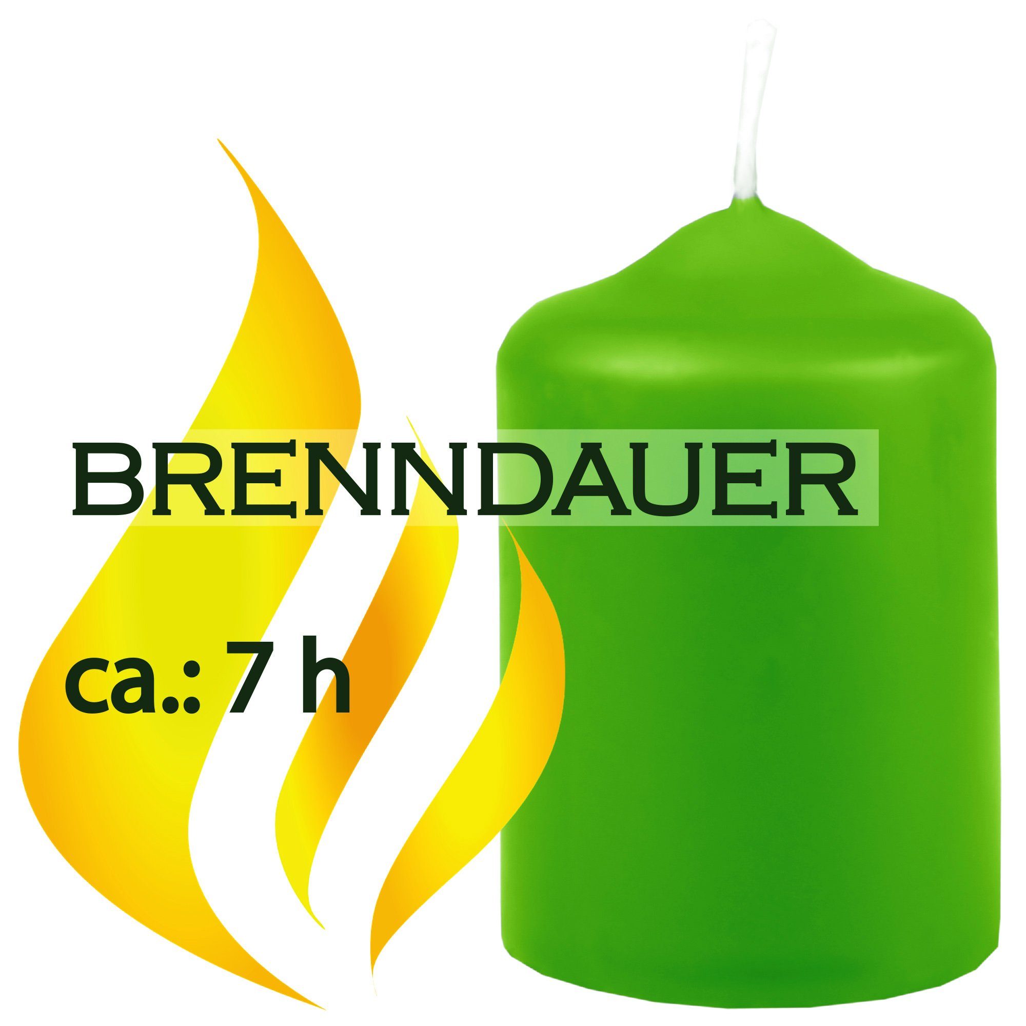 HS Candle Stumpenkerze aus Wachs (6-tlg., Dekolicht), Ø4xH6 cm Teelichtgröße, 7h Brenndauer je Kerze, Wachsmischung