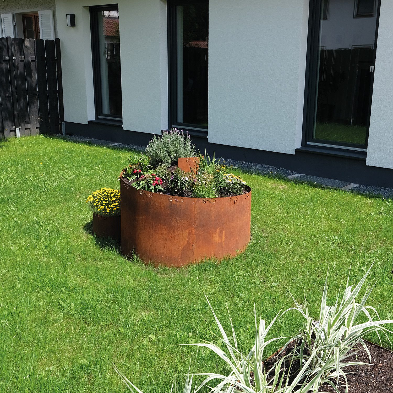 Bellissa Kräuterspirale Kräuterspirale Corten 130x140x80cm Kräuterschnecke Hochbeet Pflanzring – Bild 5 von 5