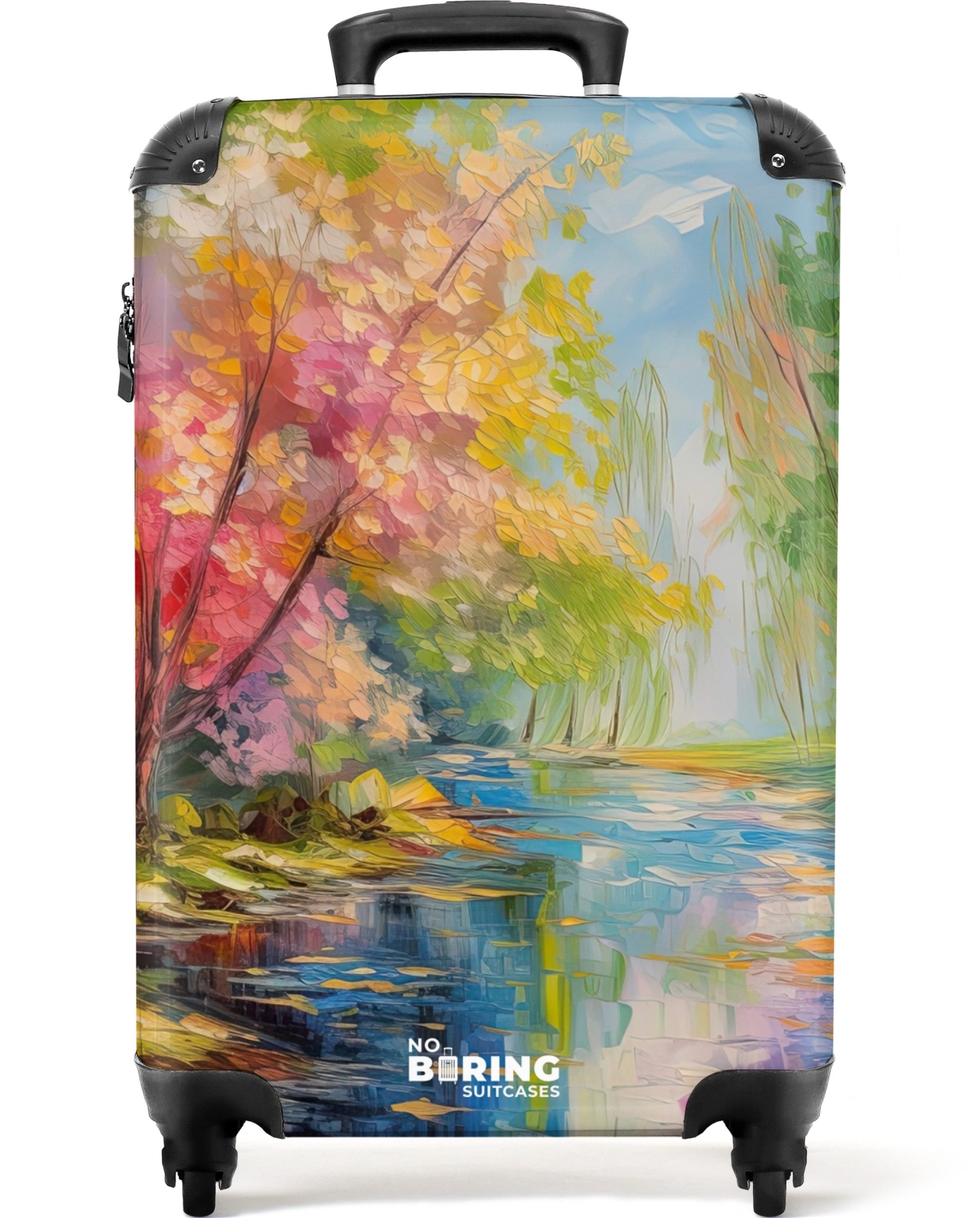 NoBoringSuitcases.com© Hartschalen-Trolley Ölfarbe - Landschaft - günstig online kaufen