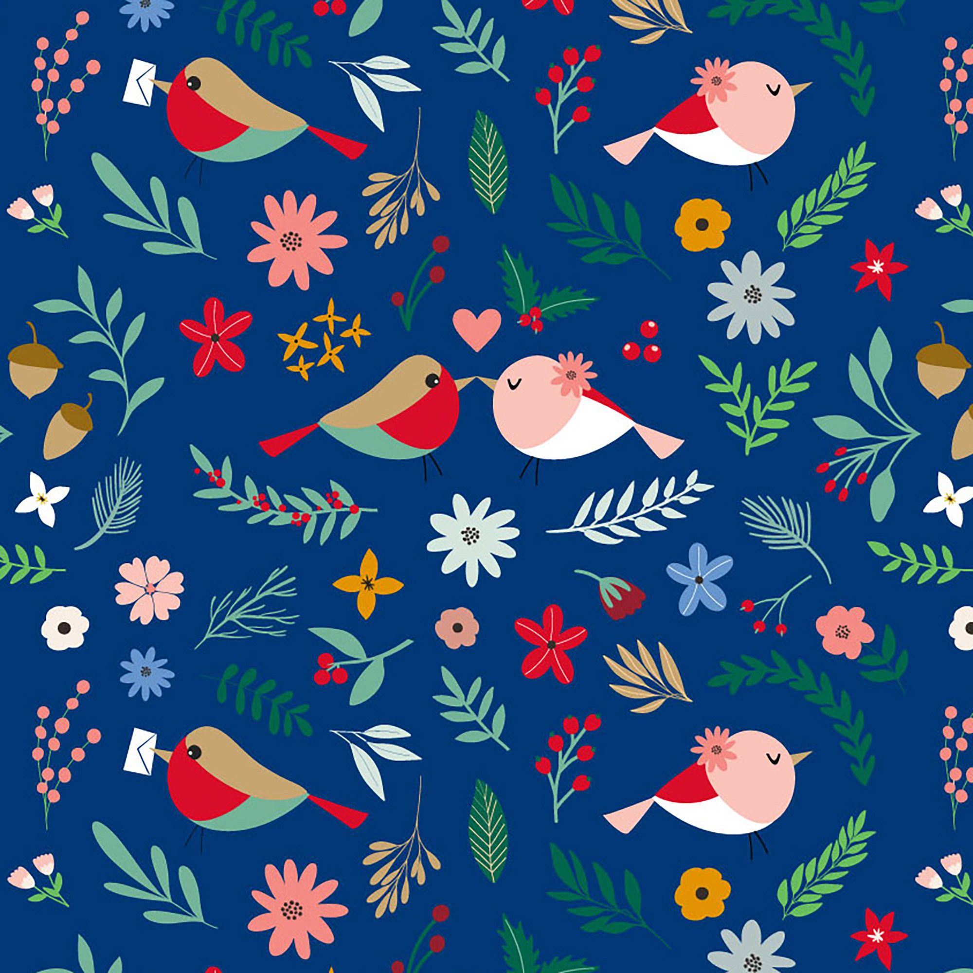 Bow & Hummingbird Geschenkpapier Geschenkpapier Bird Love Story