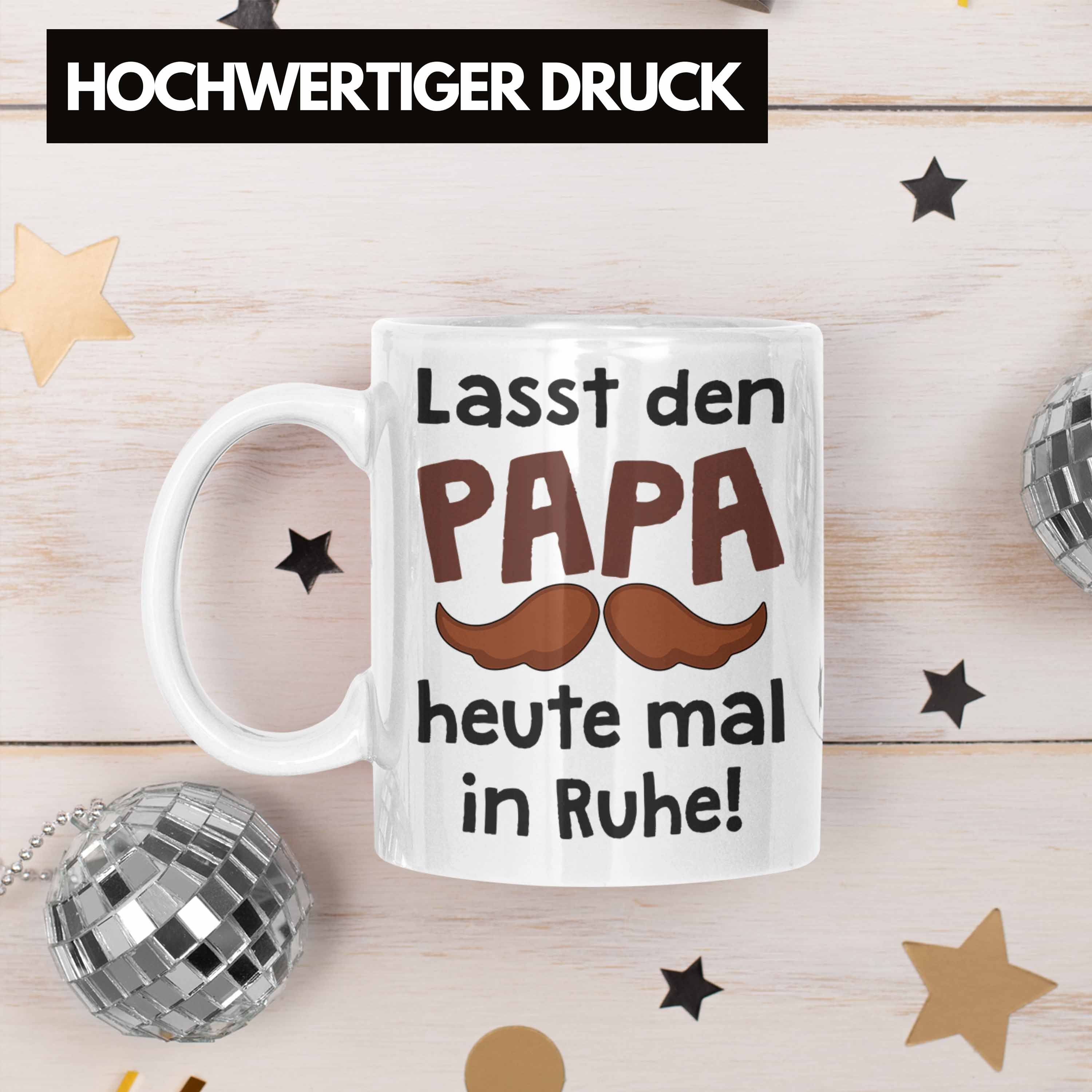 Trendation Vatertag Papa Tasse Spruch Geschenk mit Vater von Papa Kaffeetasse - Geschenk Trendation Sohn Bester Weiss Tasse