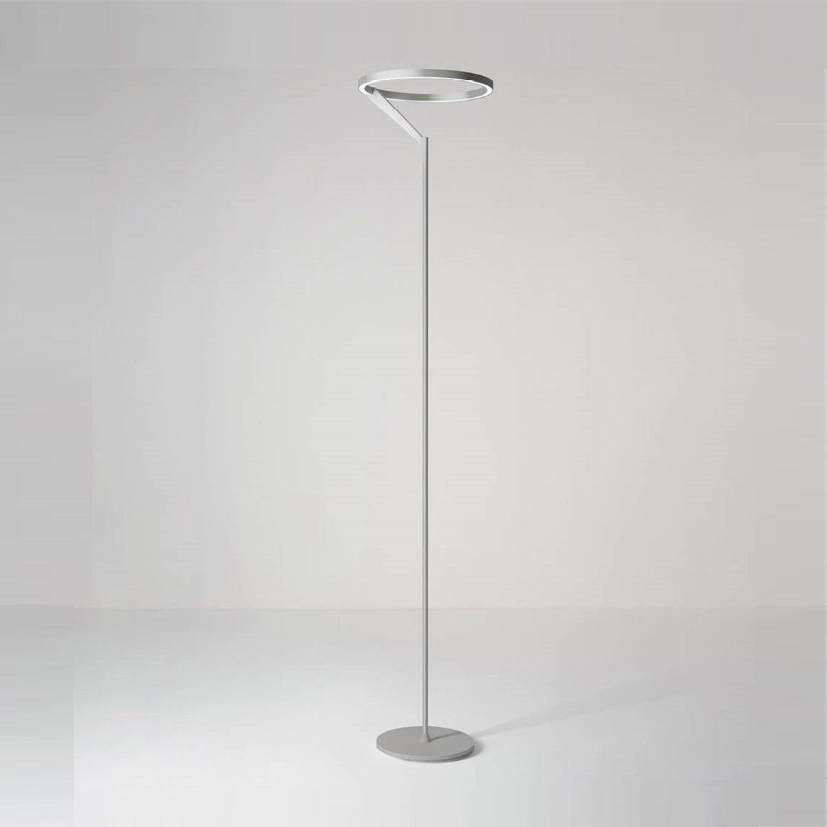 Vivida International LED Stehlampe Meridiana Ring Stehleuchte mit Up-Down Licht, Titanium, LED fest integriert, Warmweiß, Stehlampe