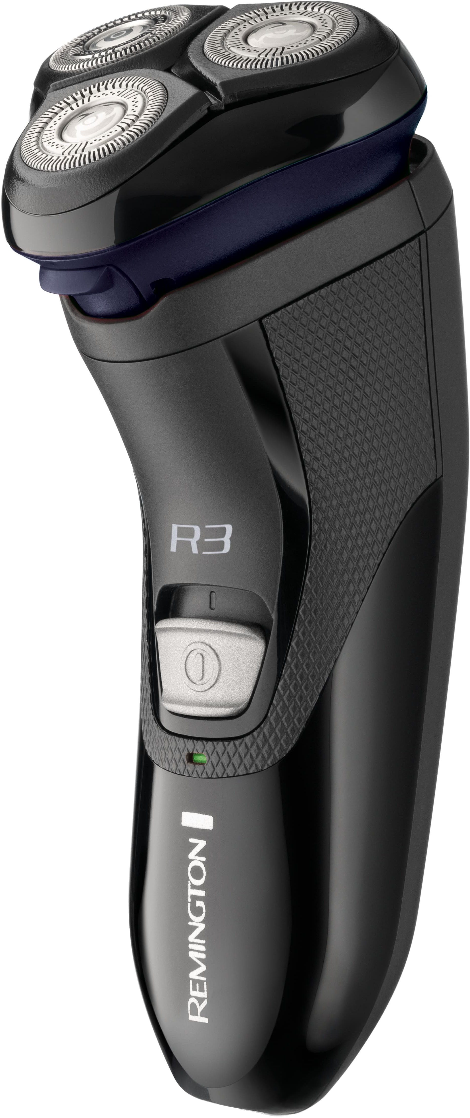 Remington Elektrorasierer R3002 R3 Style Series, Aufsätze: 1, integrierter Präzisionstrimmer, 3-Tage-Bart-Aufsatz, netzbetrieben, Dual-Track-Schneidesystem schwarz
