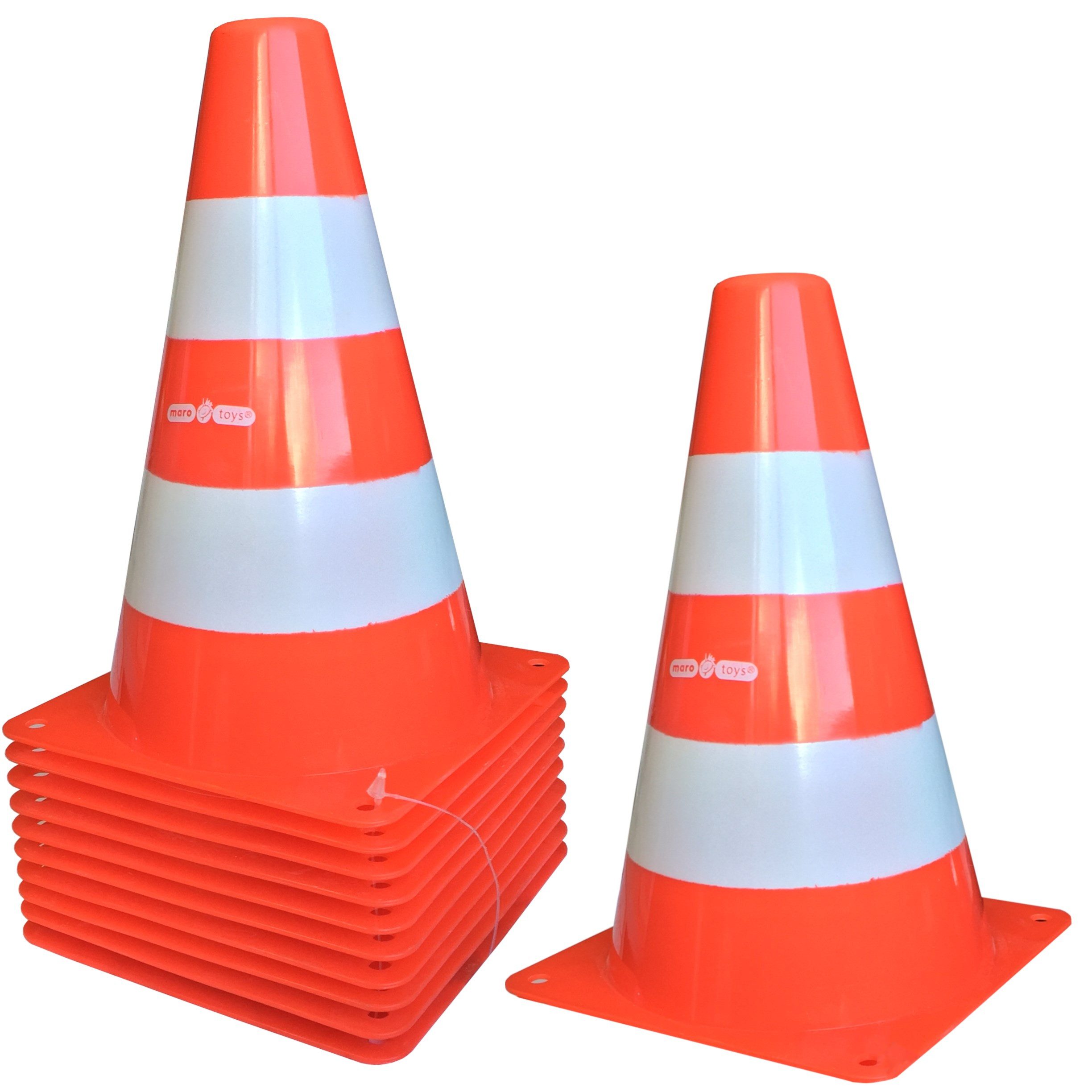 TikTakToo Pylone 10er Set Pylonen Verkehrshütchen (10 St), 18x12x12 (HxBxL)